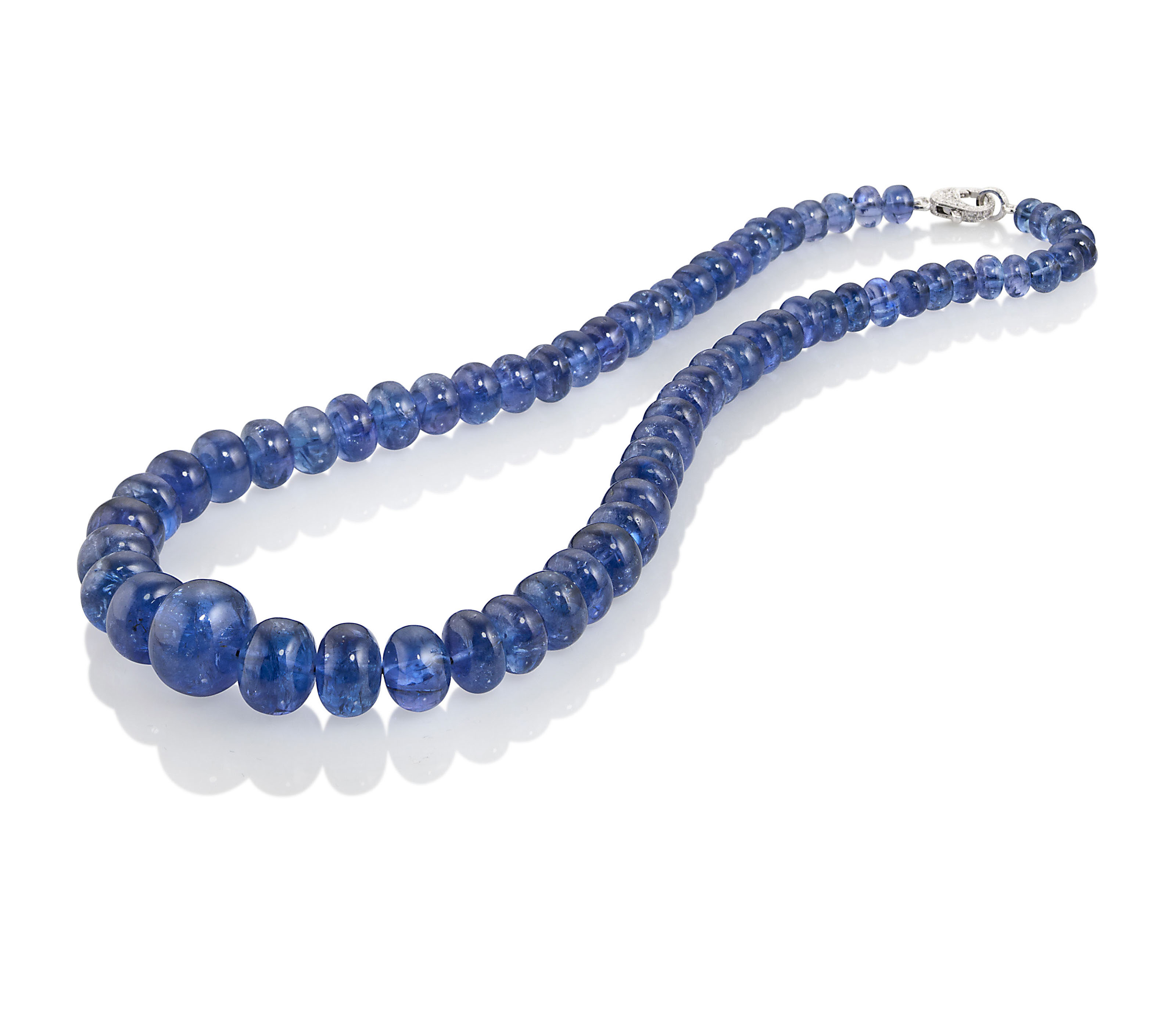 A TANZANITE BEAD AND DIAMOND NECKLACE, Christie’s