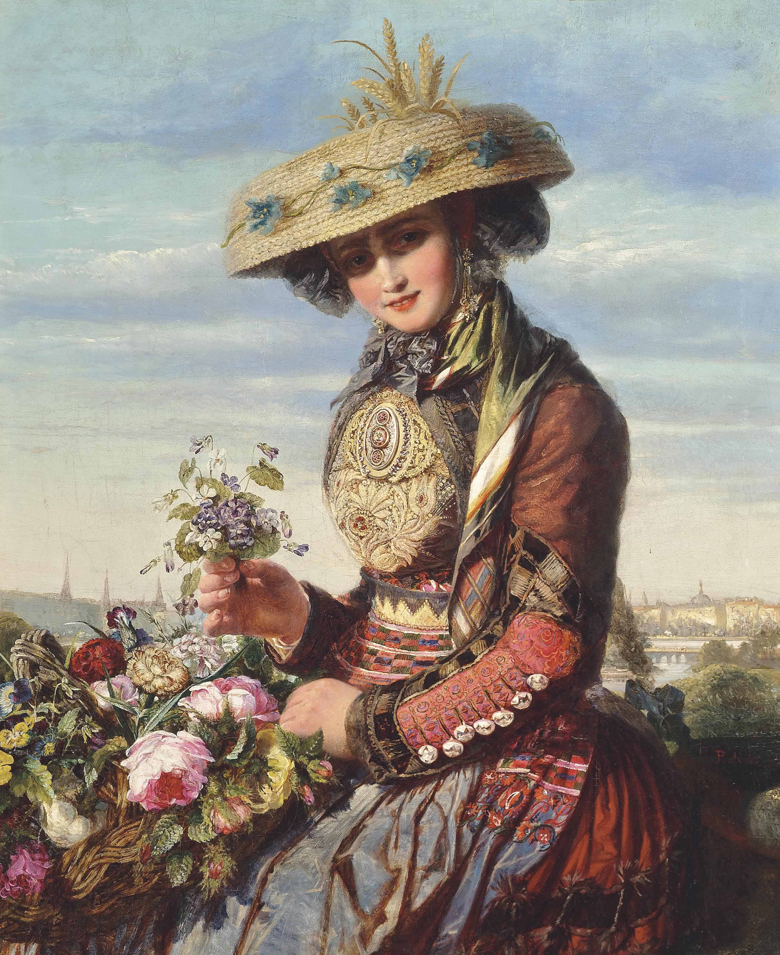 Attributed to Paul de Longpre (AMERICAN/FRENCH, 18551911) , A flower
