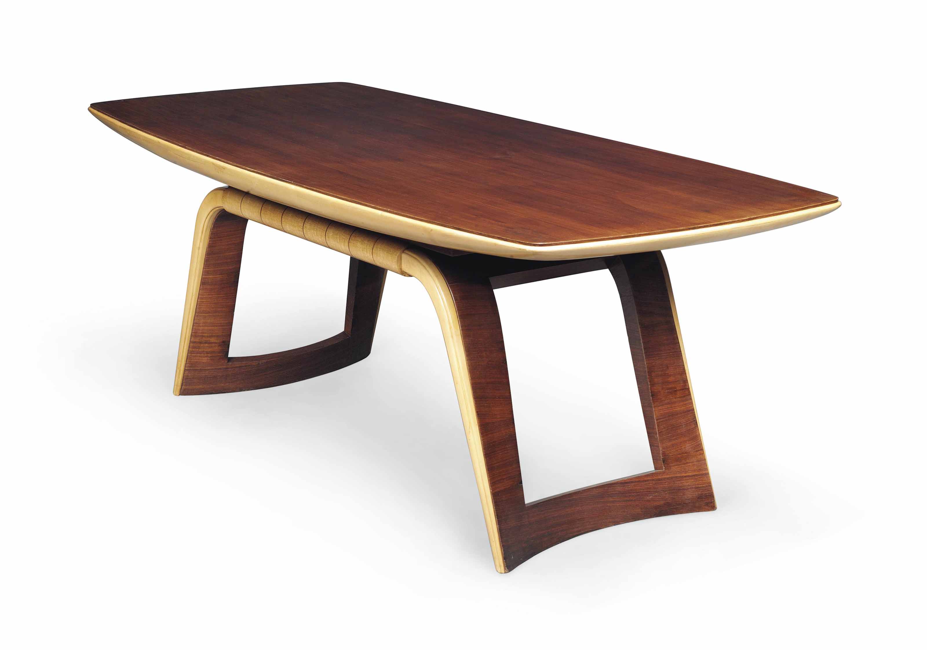 A TEAK, MAPLE AND BIRDS-EYE-MAPLE DINING TABLE , CIRCA 1950S | Christie's