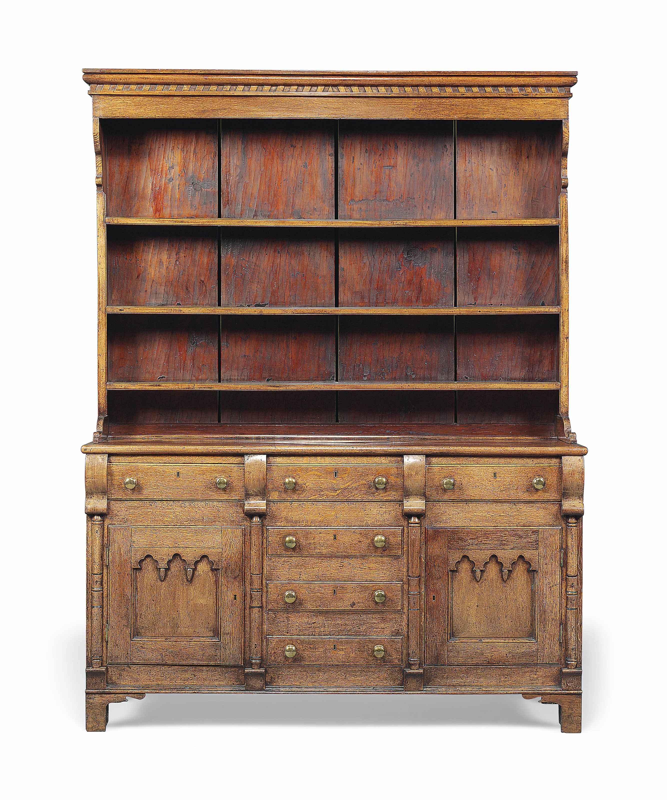 A William Iv Oak And Mahogany Dresser North Wales Early 19th