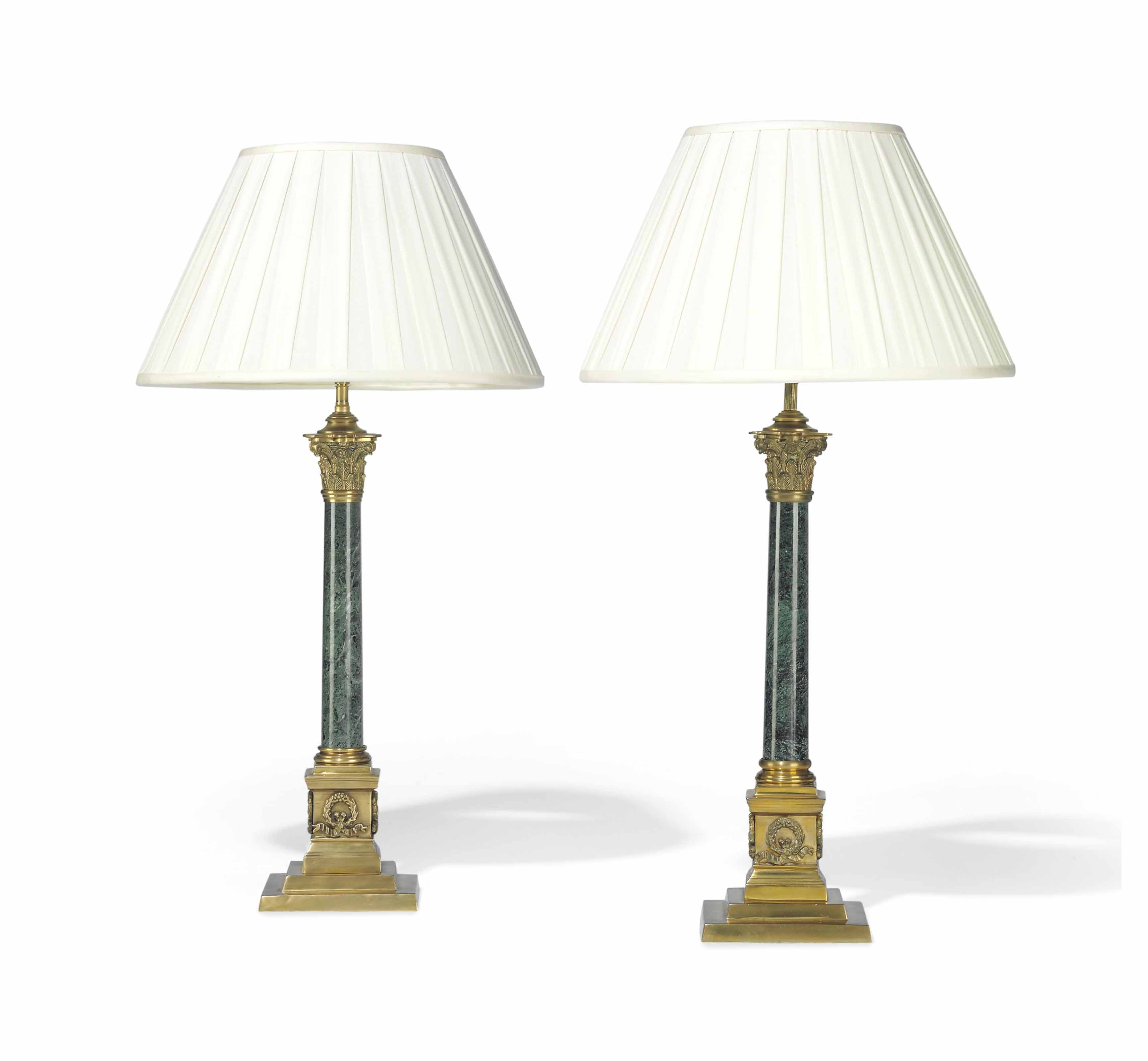 corinthian column table lamps