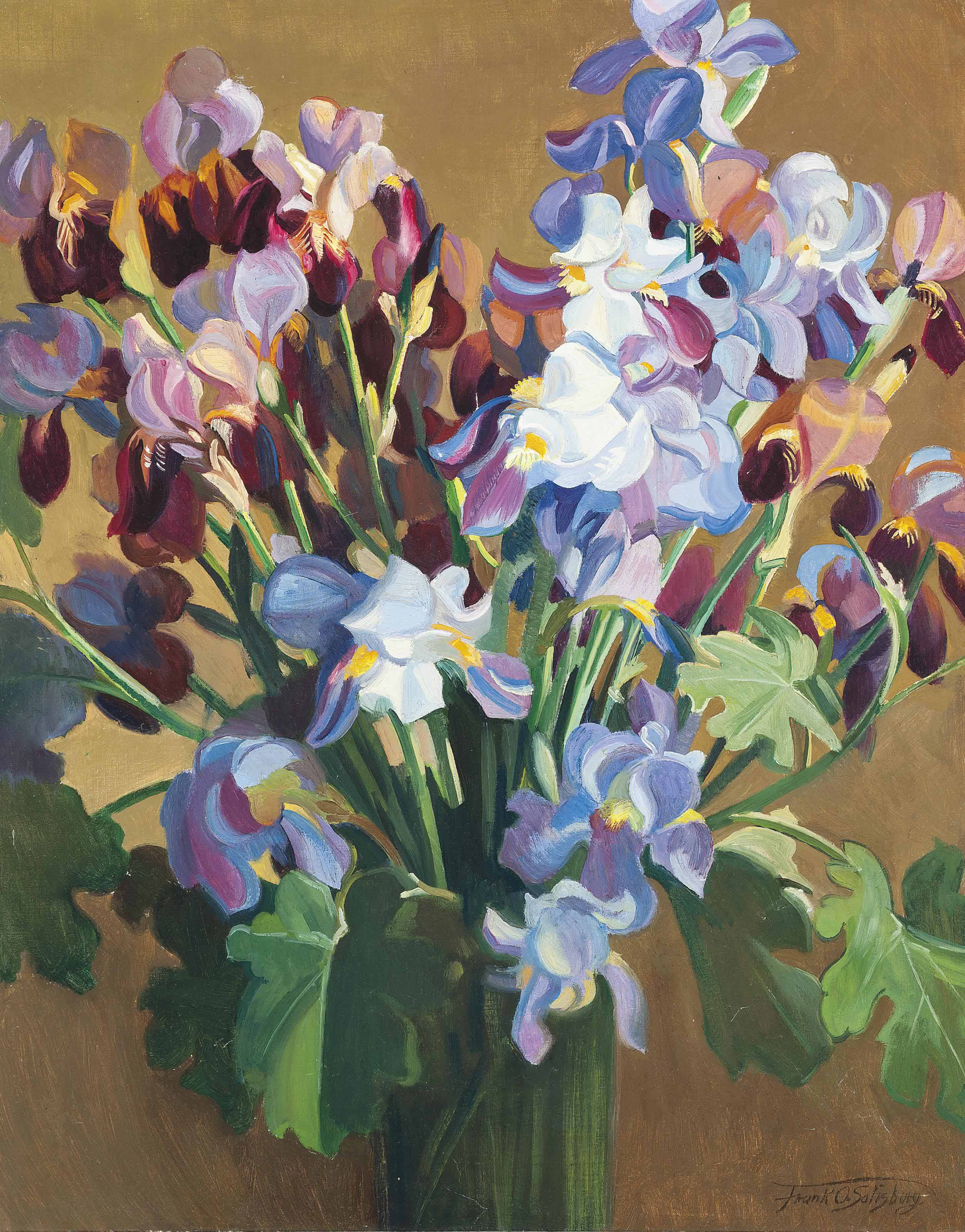 Iris - grown and painted by the artist
