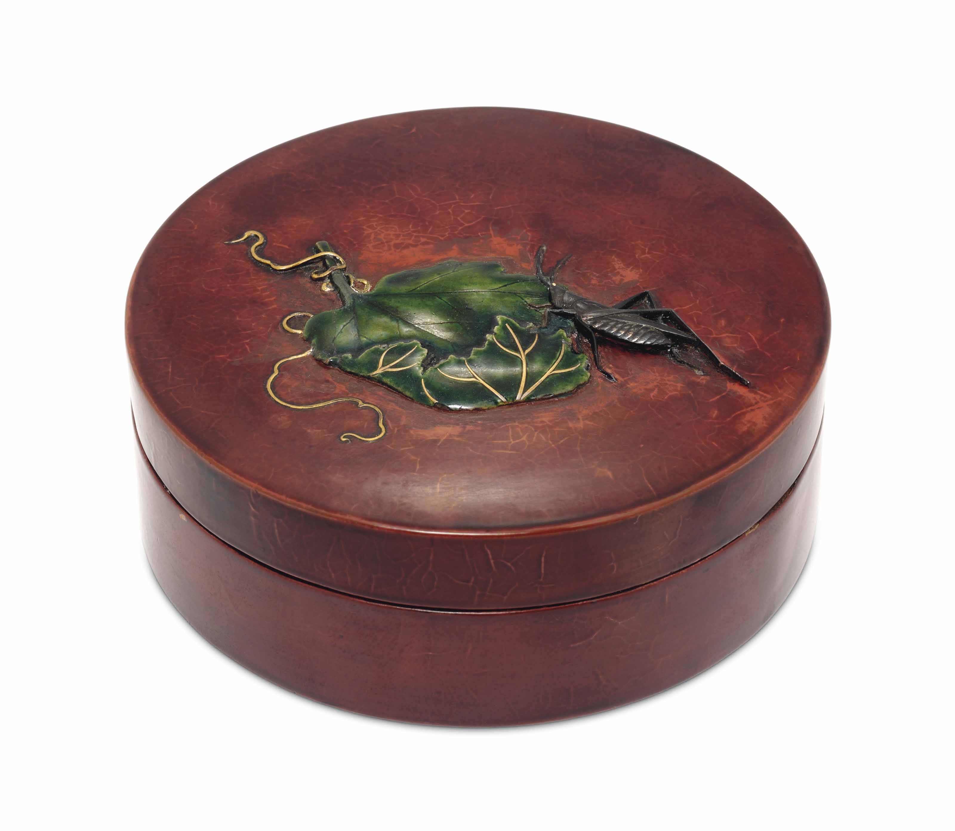 A Japanese Lacquer Kogo [Incense Box] , SEALED KAN , EDO PERIOD (19TH