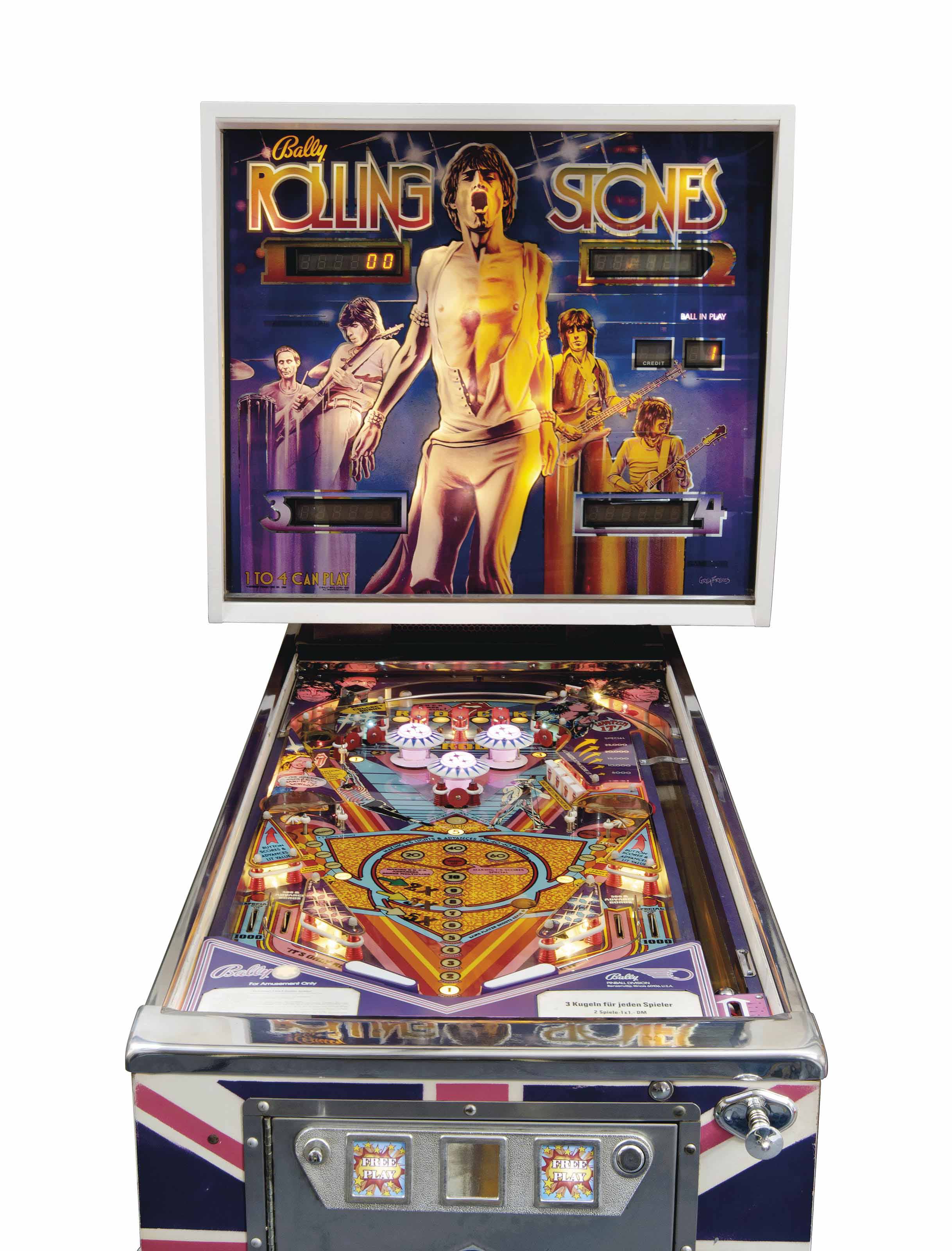 A SOLID STATE ROLLING STONES PINBALL MACHINE , BY BALLY, 1980 Christie's
