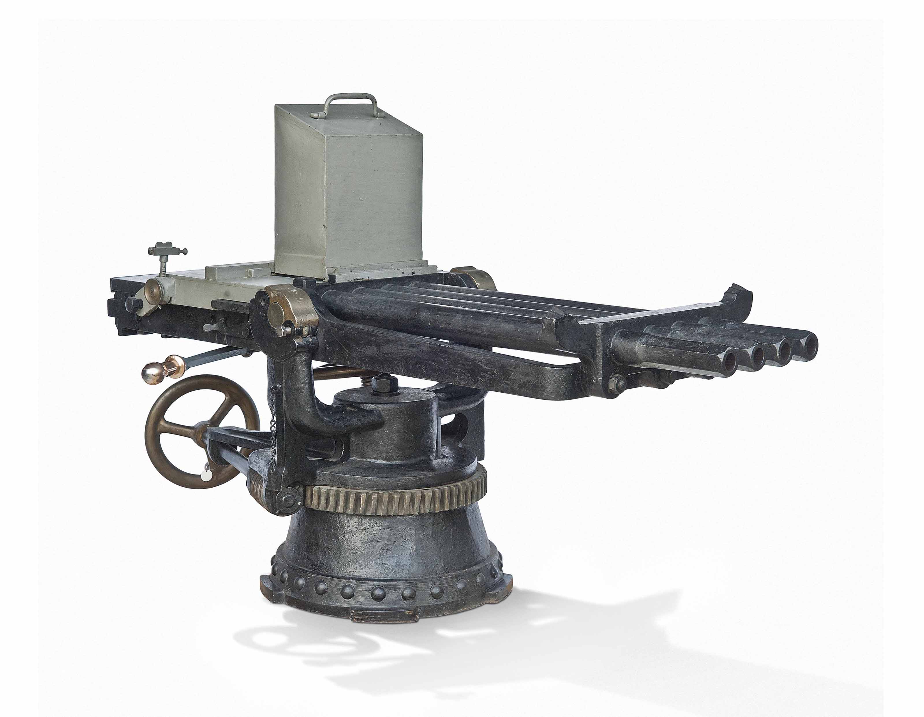 AN EXTREMELY RARE ROYAL NAVY NORDENFELT 1 INCH CALIBRE FOURBARRELLED