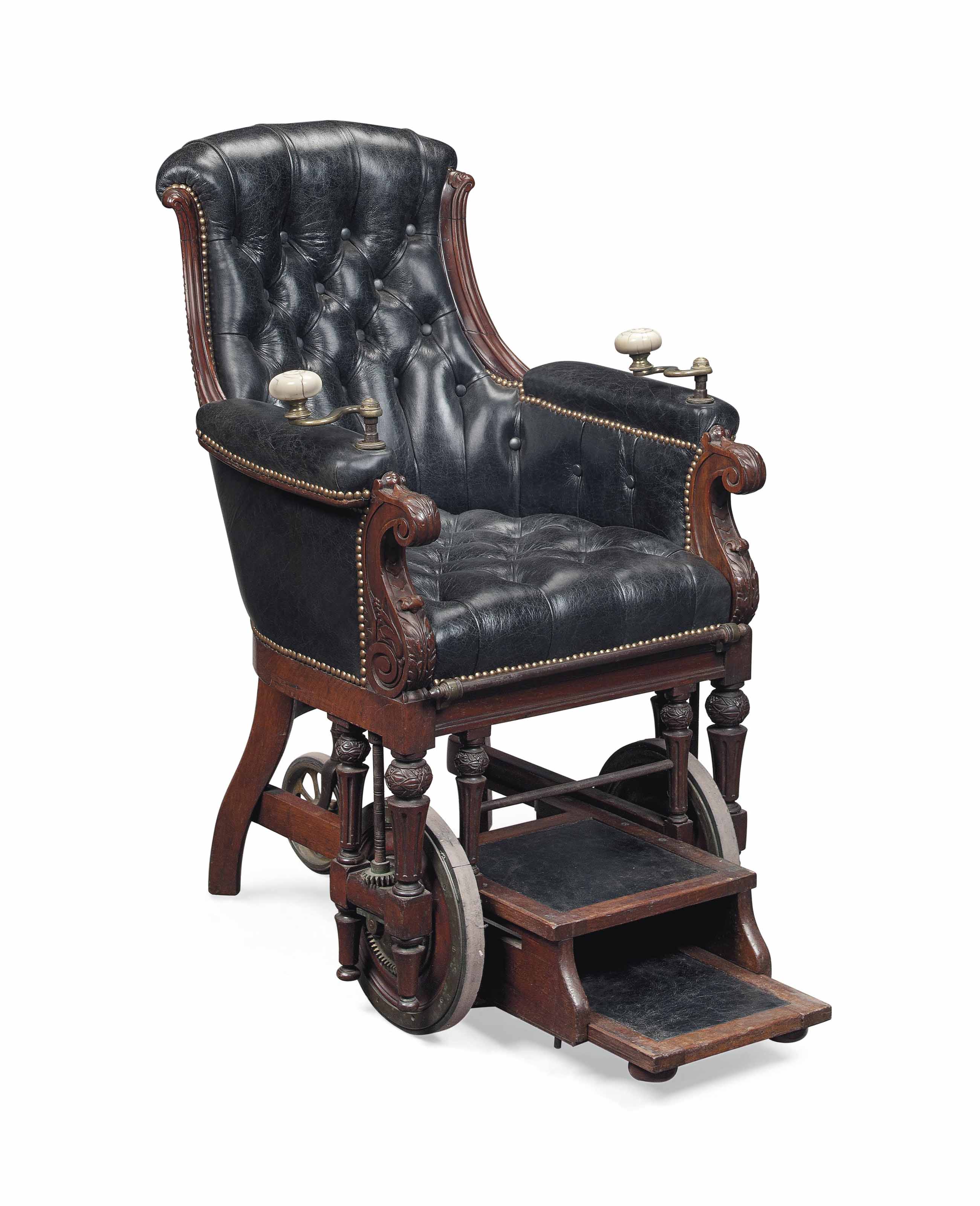 A VICTORIAN MAHOGANY INVALID'S CHAIR , BY J WARD, CIRCA 1880 Christie's