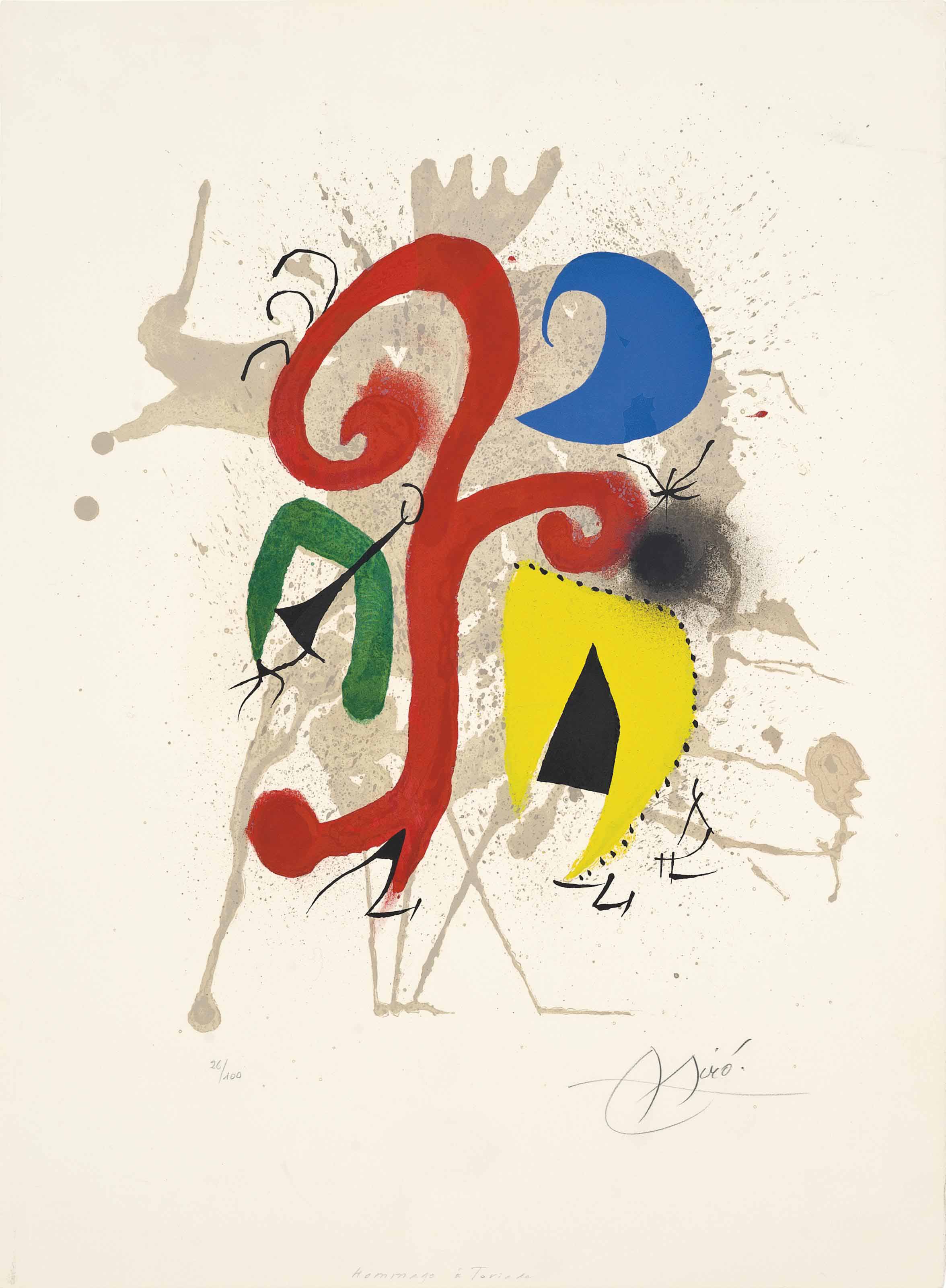 Joan Miro 1893 1983 Jardin Au Clair De Lune Hommage A Teriade