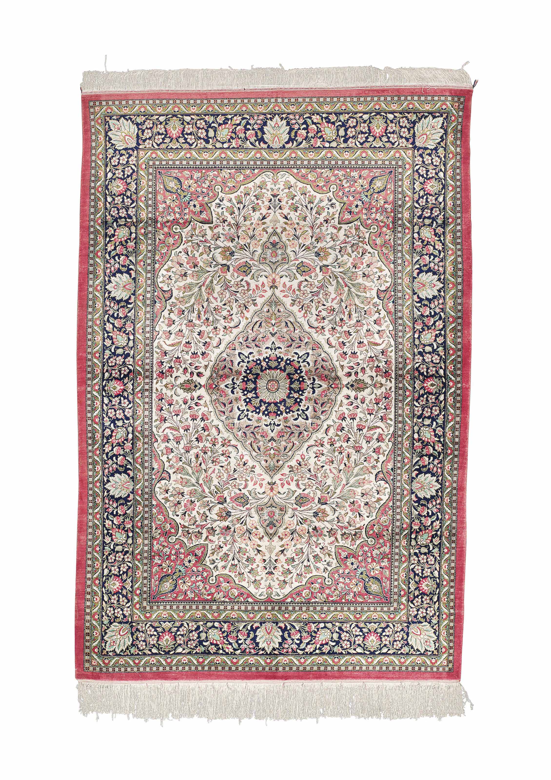 A very fine silk Qum rug Christie's