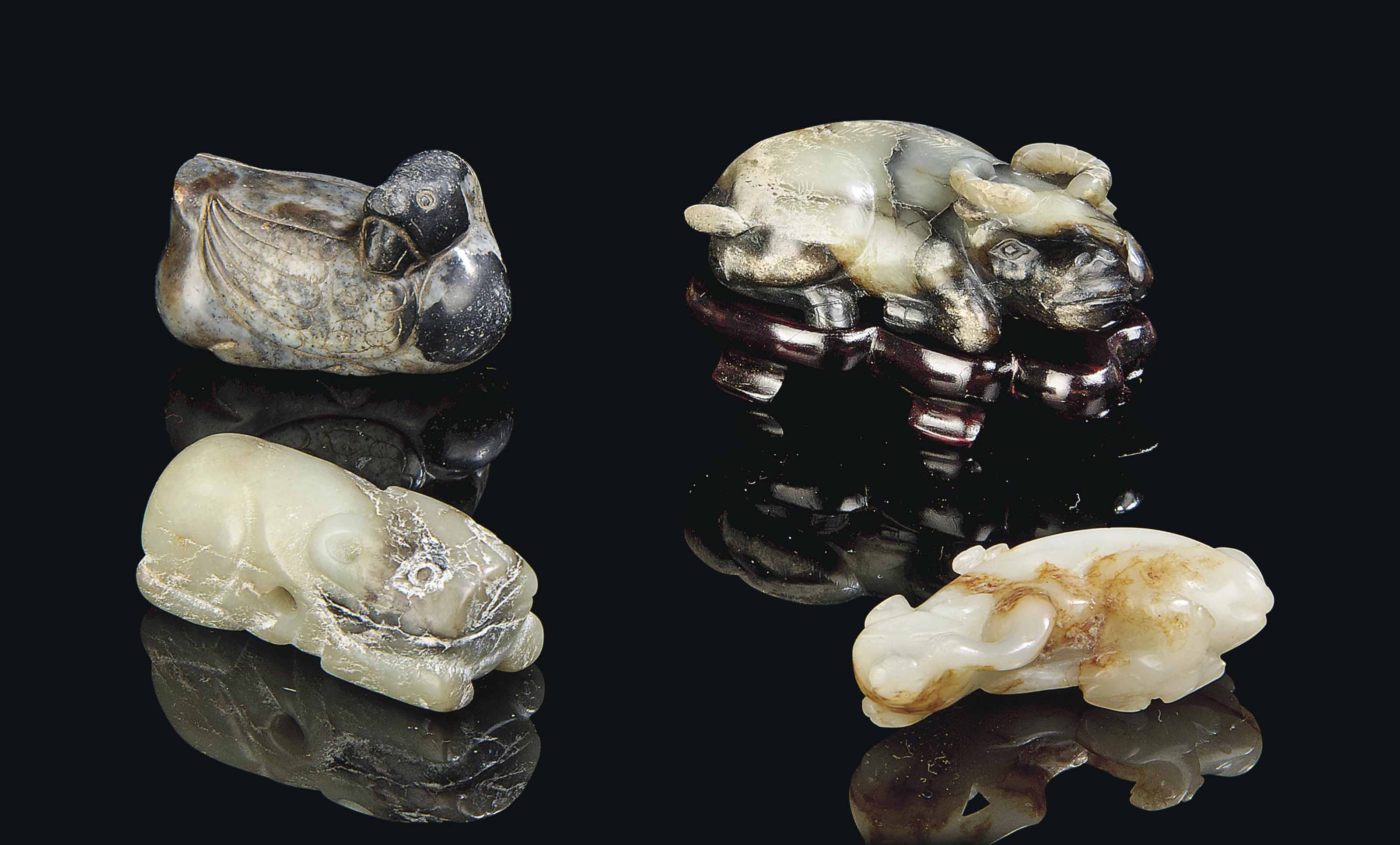 FOUR JADE ANIMAL CARVINGS , HAN DYNASTY (206 BC220 AD) AND LATER Christie's