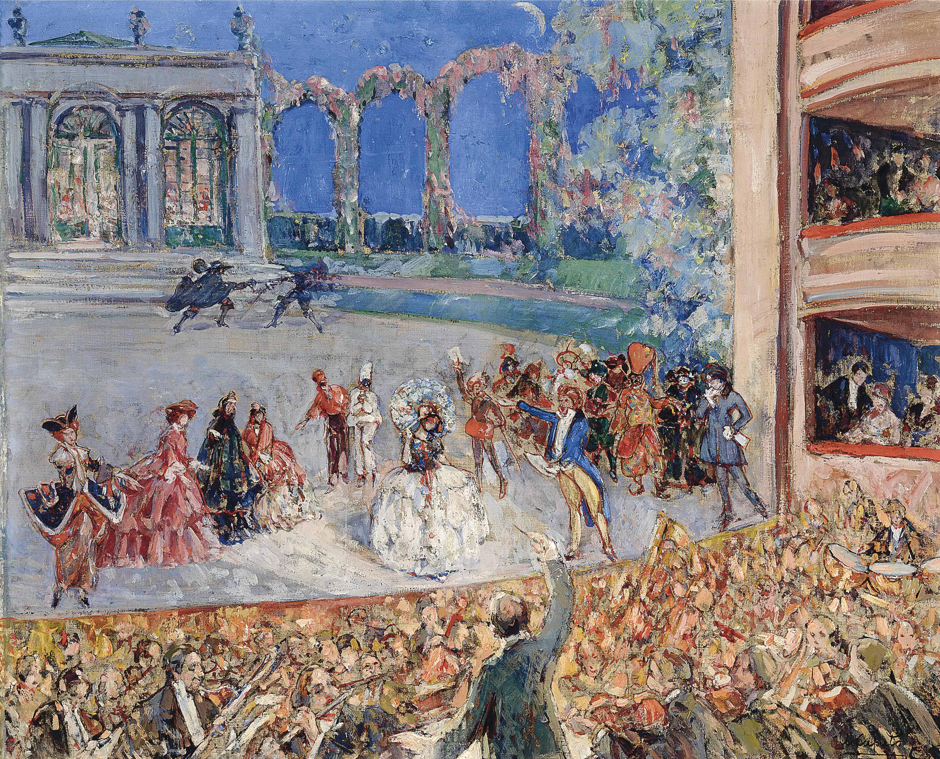 Ulisse Caputo Italian 1872 1948 An Evening At The Opera