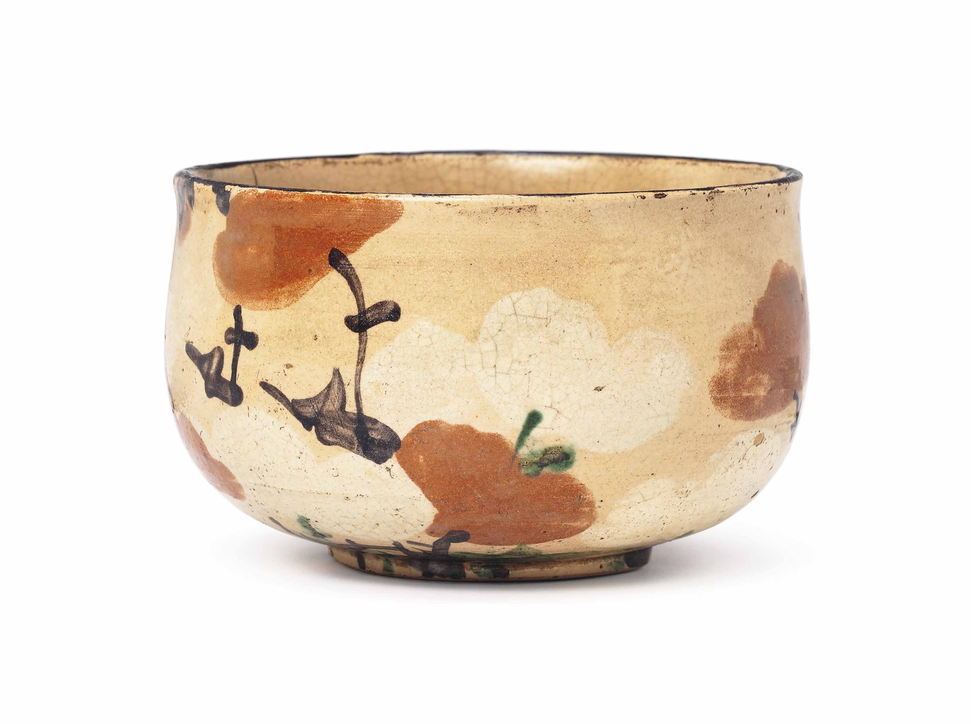 A Chawan [Tea Bowl] , IMPRESSED KENZAN , EDO PERIOD (19TH CENTURY