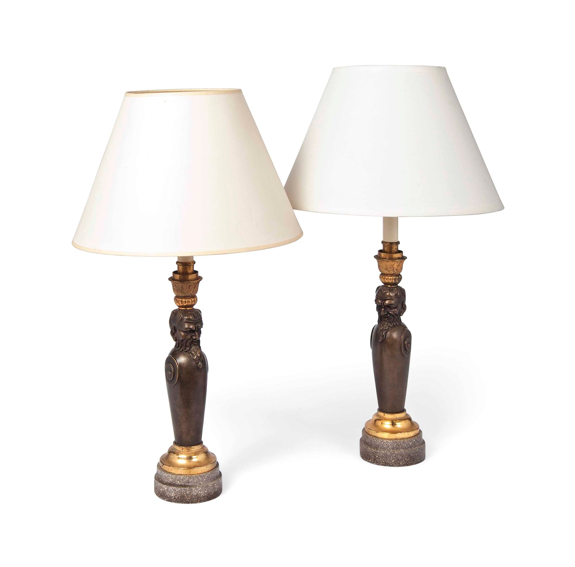 A PAIR OF BRONZE FIGURAL TABLE LAMPS, LATE 20TH CENTURY Christie's