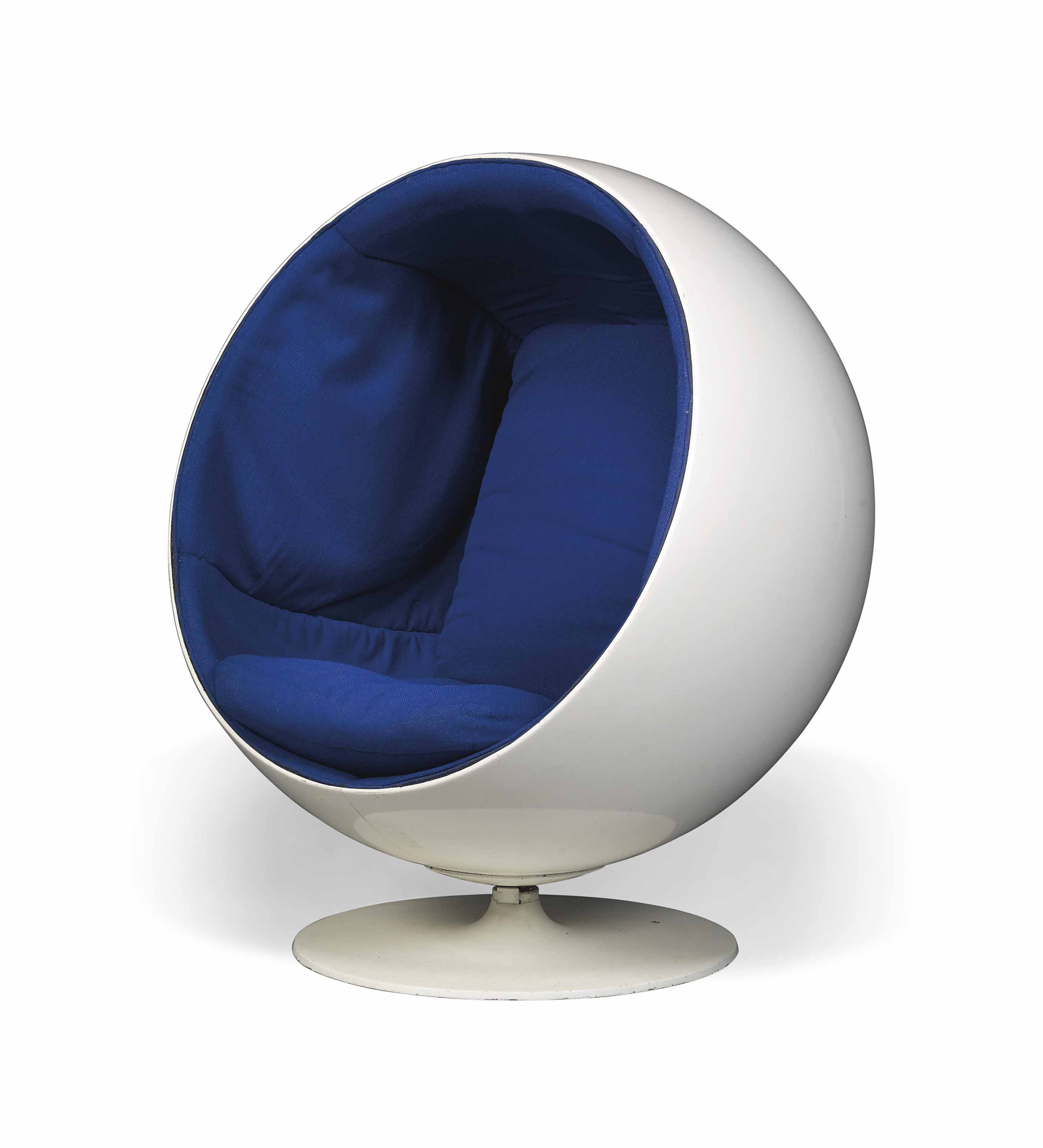 blue ball chair