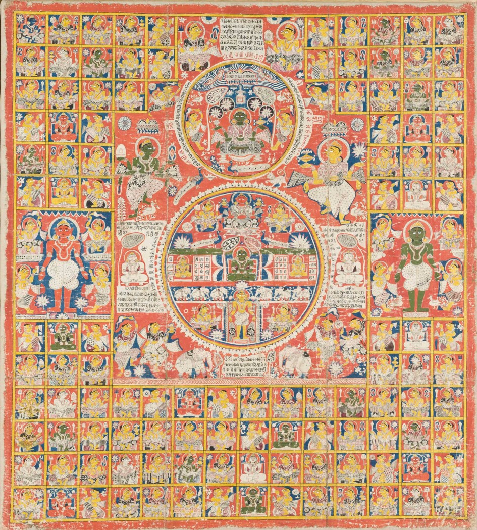 A JAIN MANDALA WITH PADMAVATI, GUJARAT, NORTHWEST INDIA, 17TH/18TH