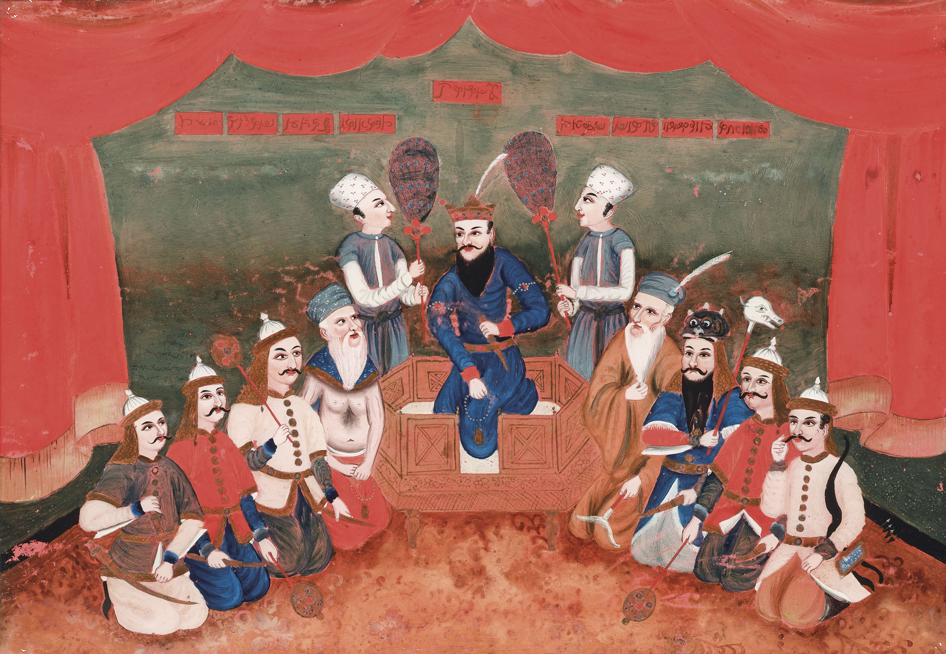 Five Reverse Glass Paintings India Or China For The Indian
