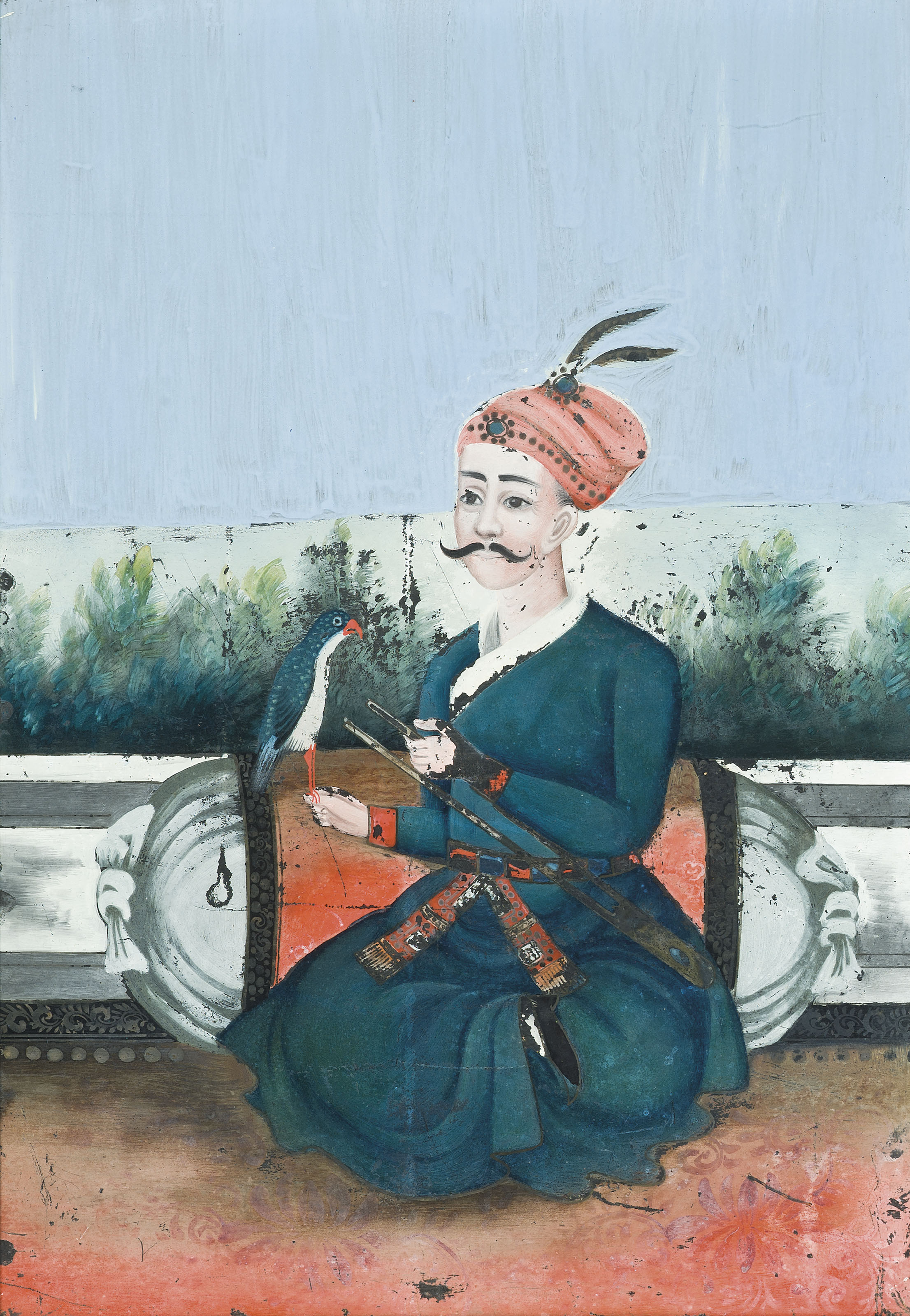 Five Reverse Glass Paintings India Or China For The Indian