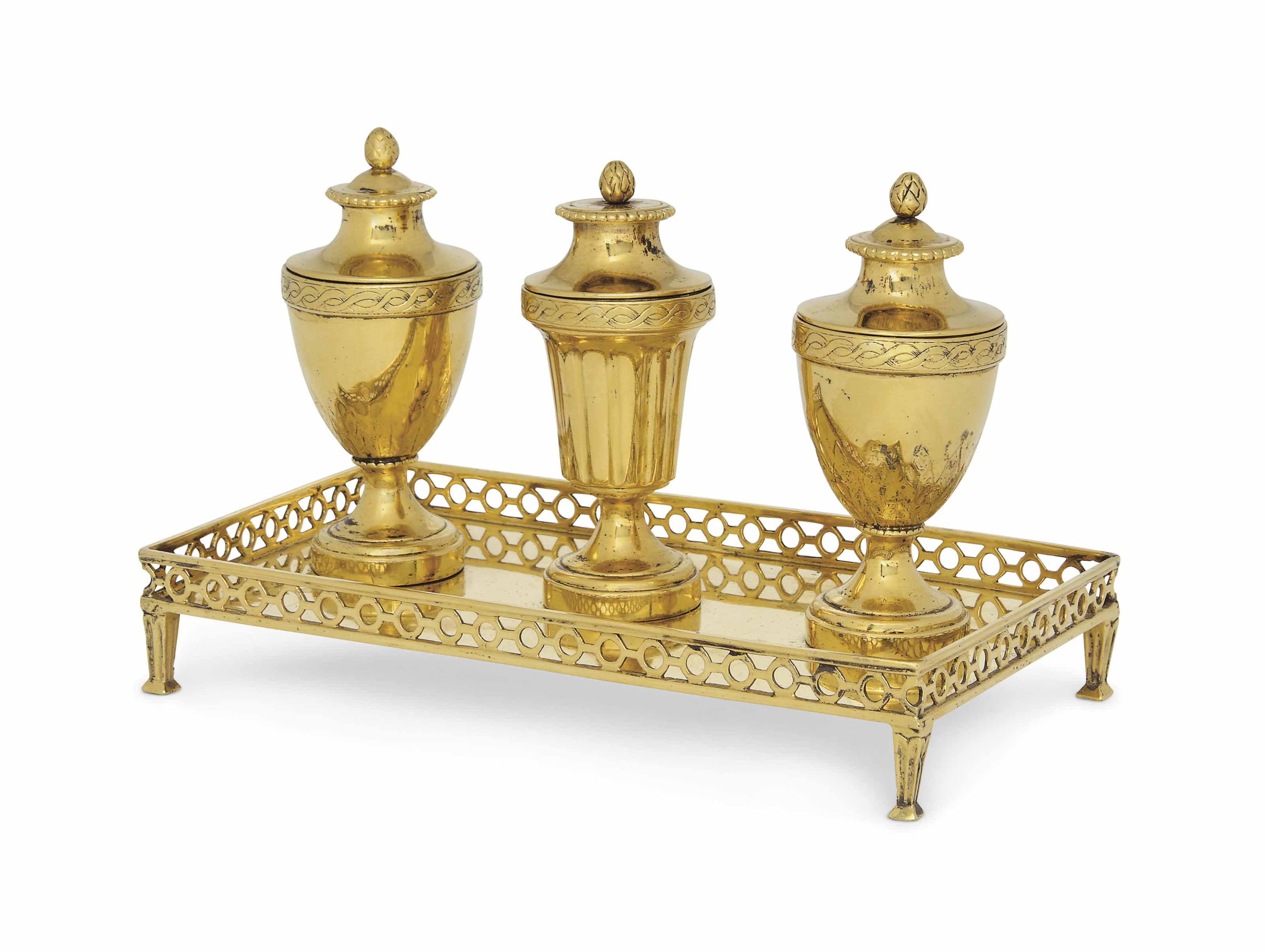 A DUTCH SILVERGILT SPICE STAND , MARK OF ANTHONIE JANSE, MIDDELBURG
