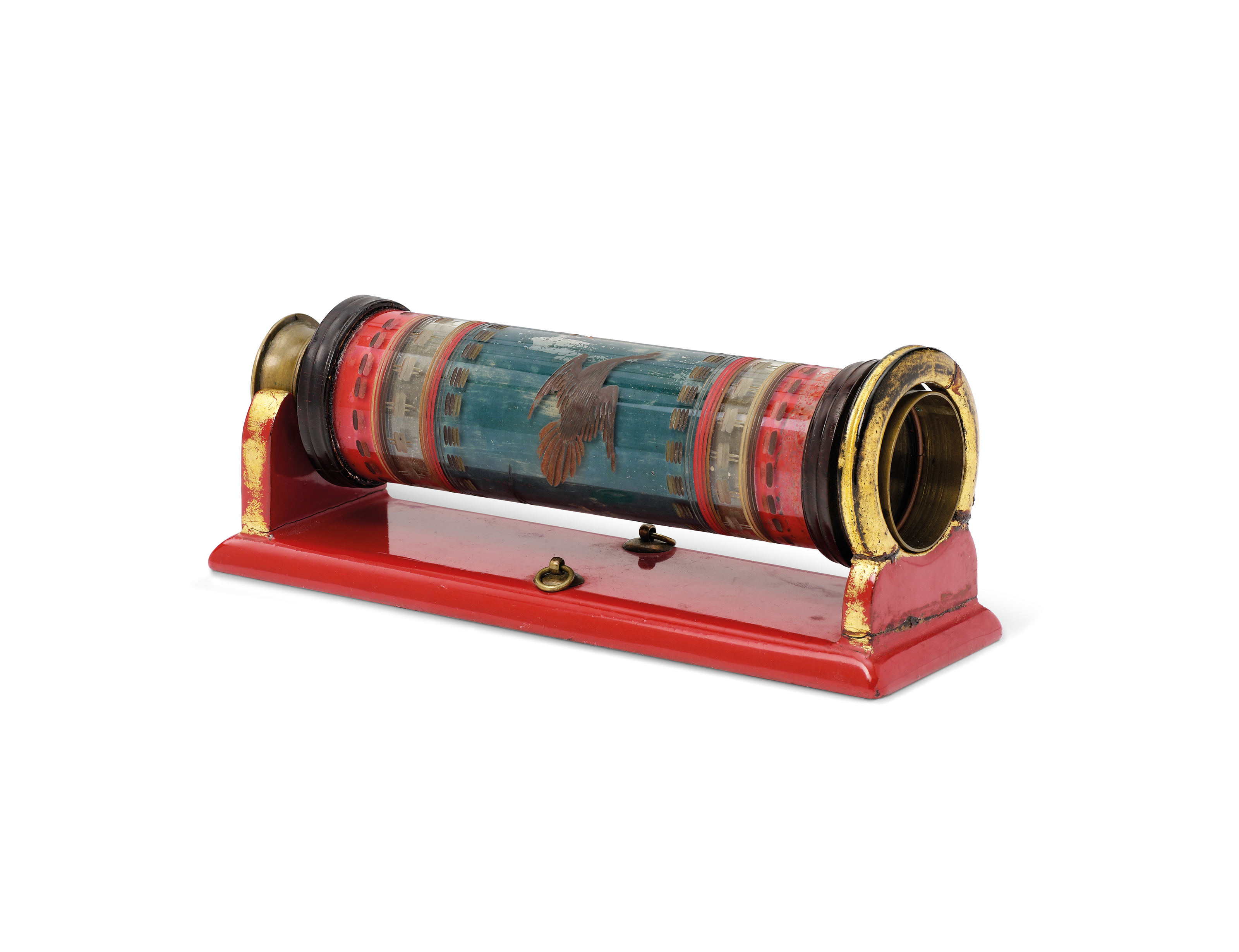 A Rare Small Glass Telescope and Lacquer Stand, EDO PERIOD (LATE 18TH