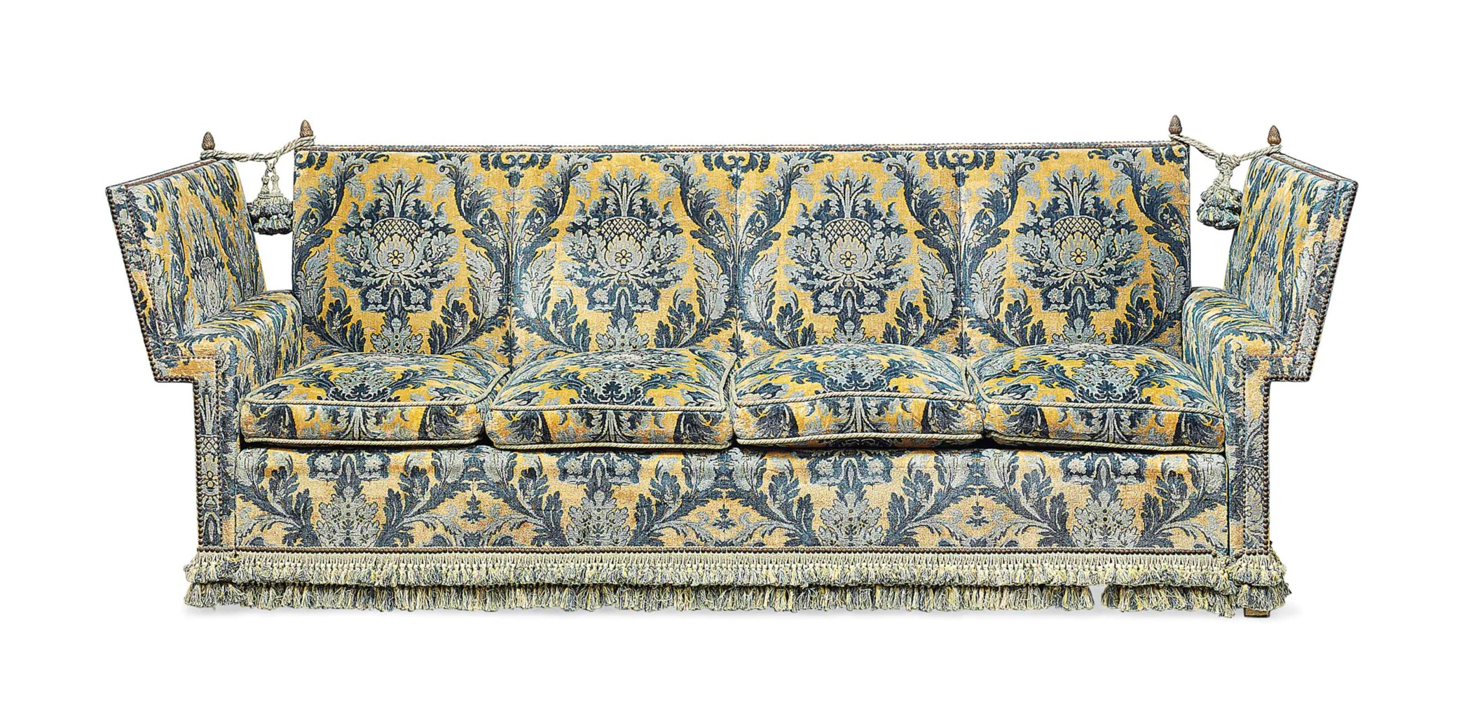 A LARGE KNOLE FOURSEAT SOFA