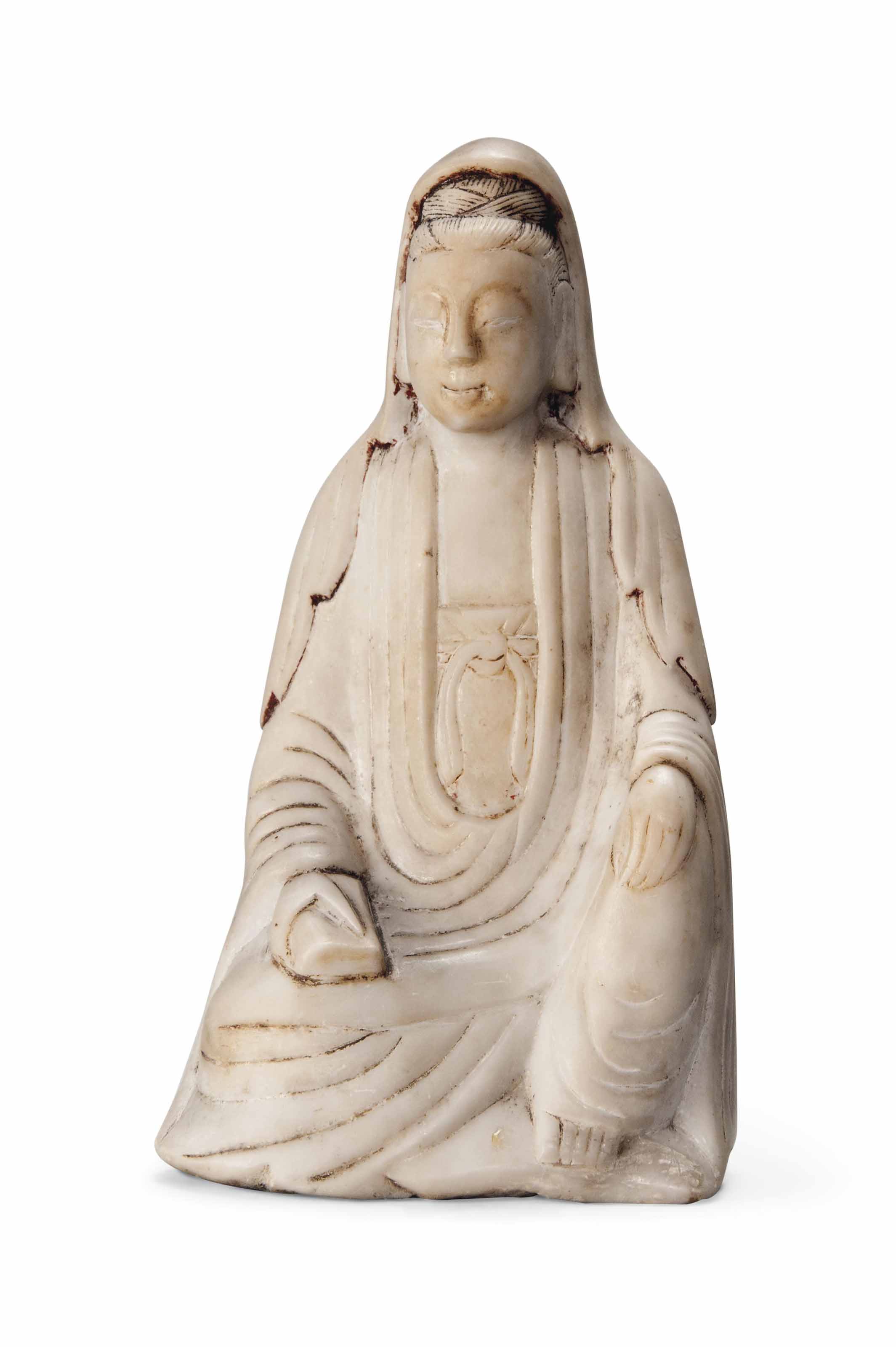 A CHINESE MARBLE FIGURE OF GUANYIN , 17TH/18TH CENTURY Christie's