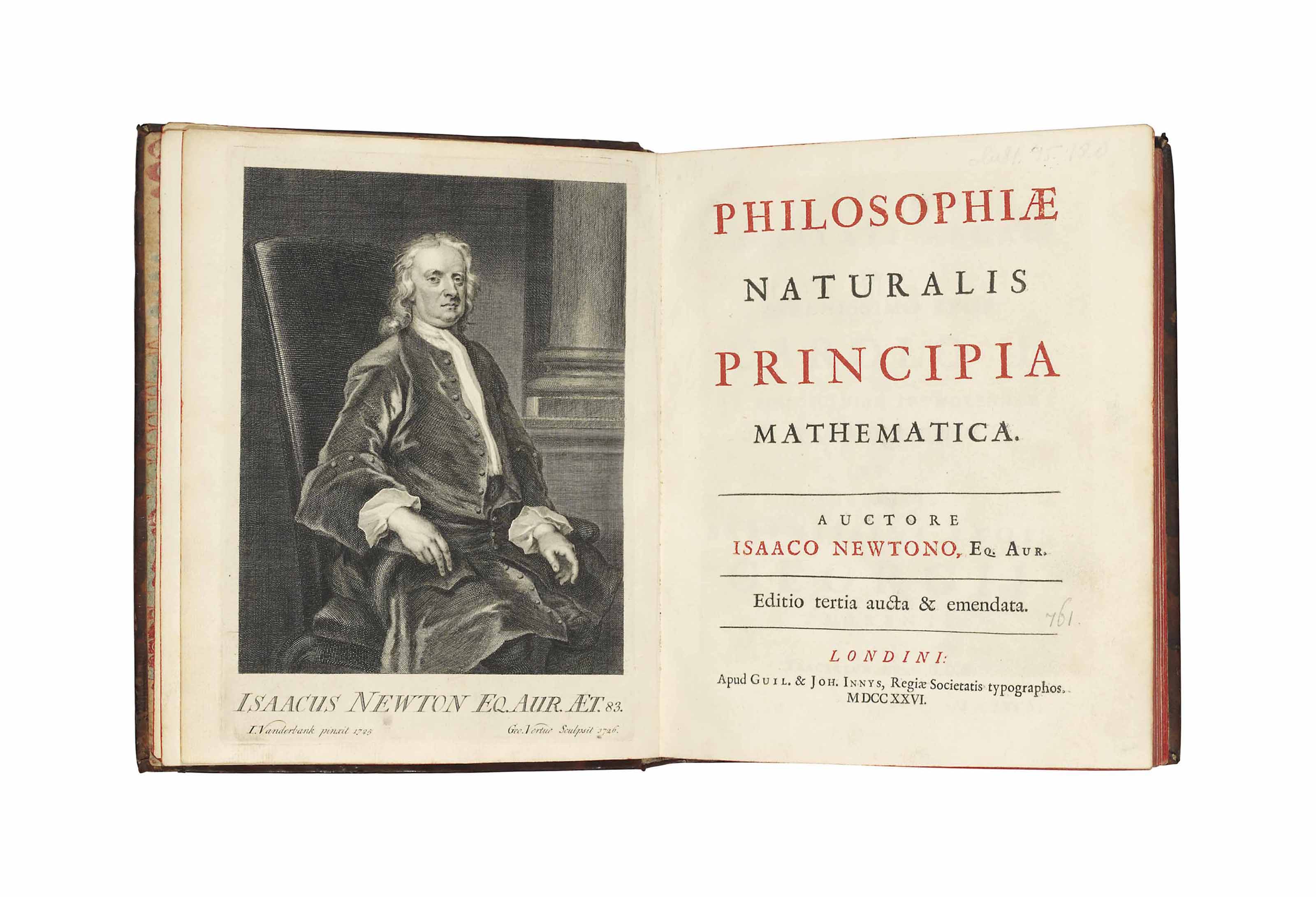 NEWTON, Isaac (16421727). Philosophiae naturalis principia mathematica. Edited by Henry