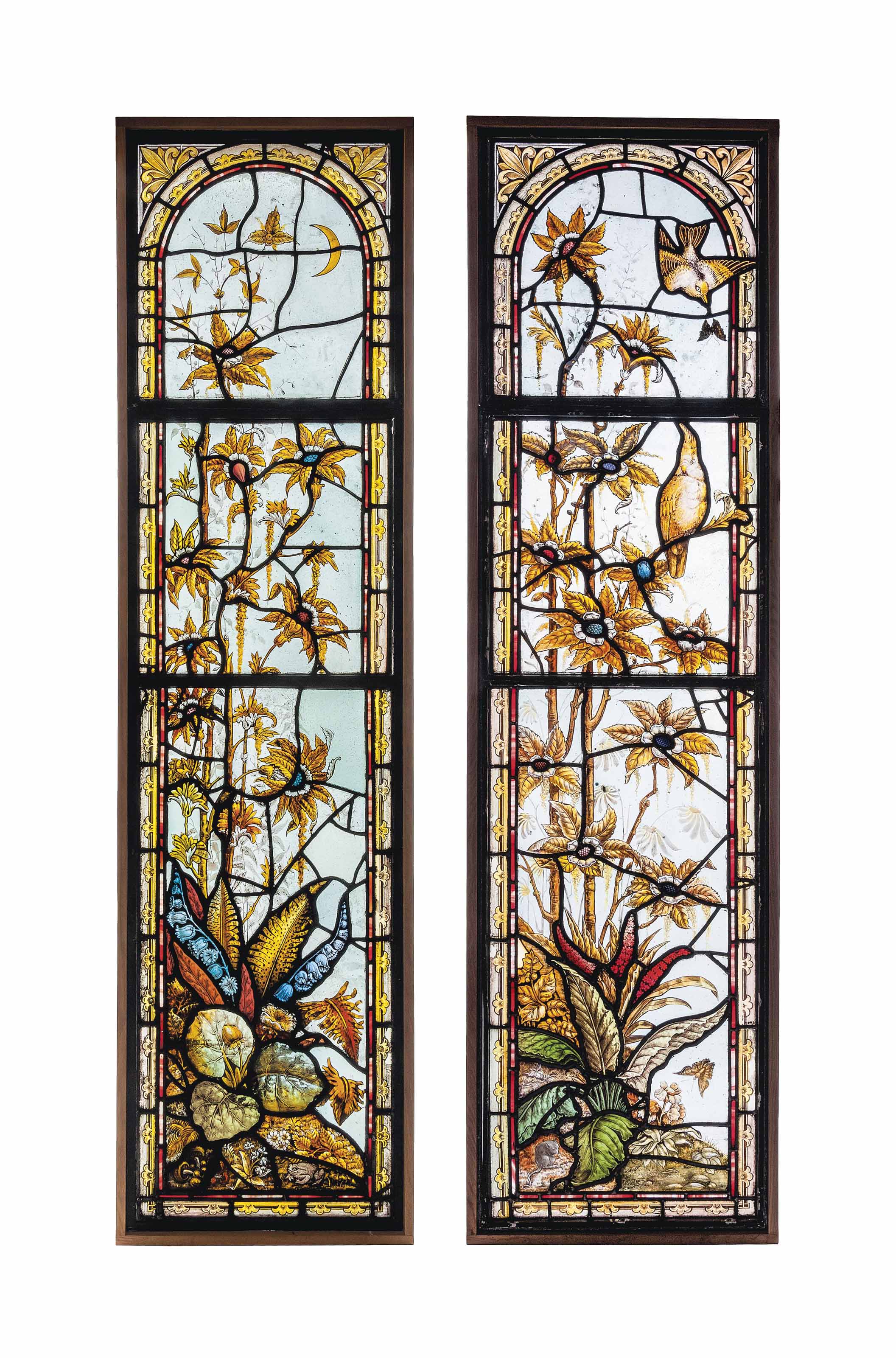 A PAIR OF LATE VICTORIAN STAINED GLASS PANELS , LATE 19TH CENTURY Christie's