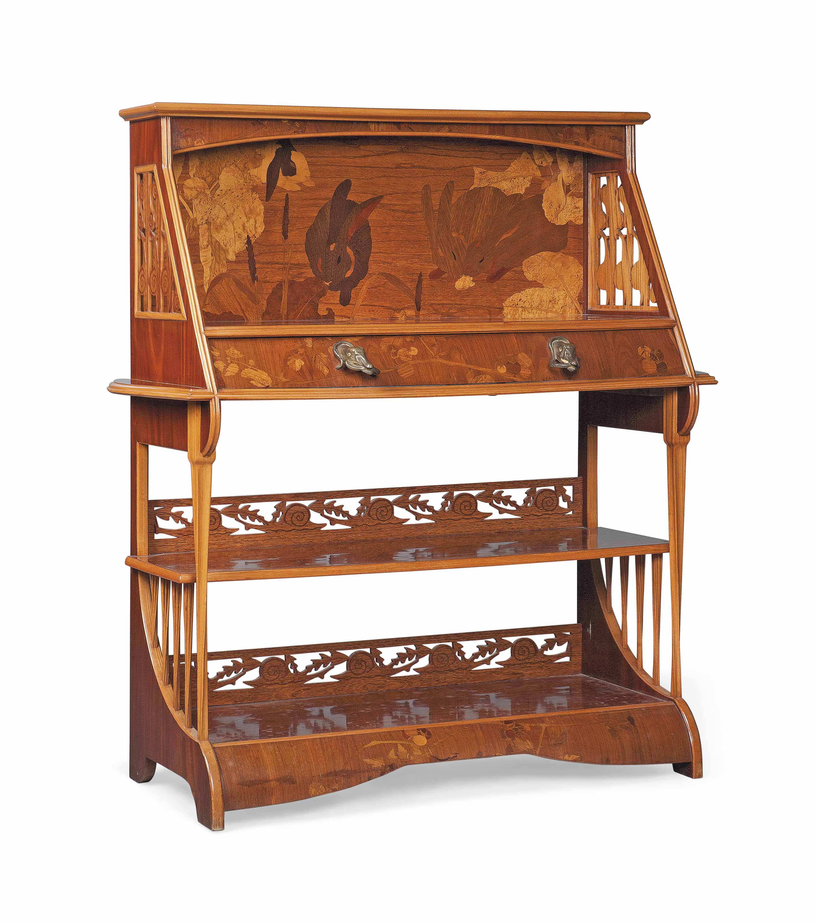 A Carved Mahogany vitrine Louis Majorelle, circa 1905