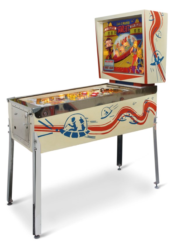 AN ELECTRO-MECHANICAL STAR-JET PINBALL MACHINE