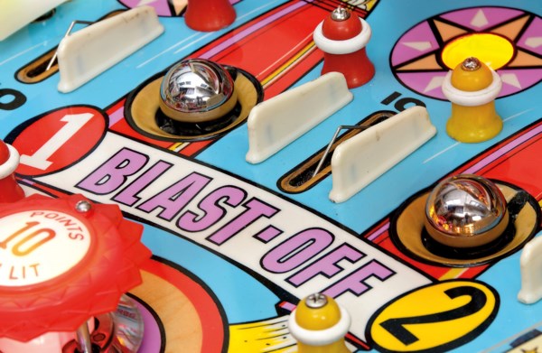 AN ELECTRO-MECHANICAL STAR-JET PINBALL MACHINE