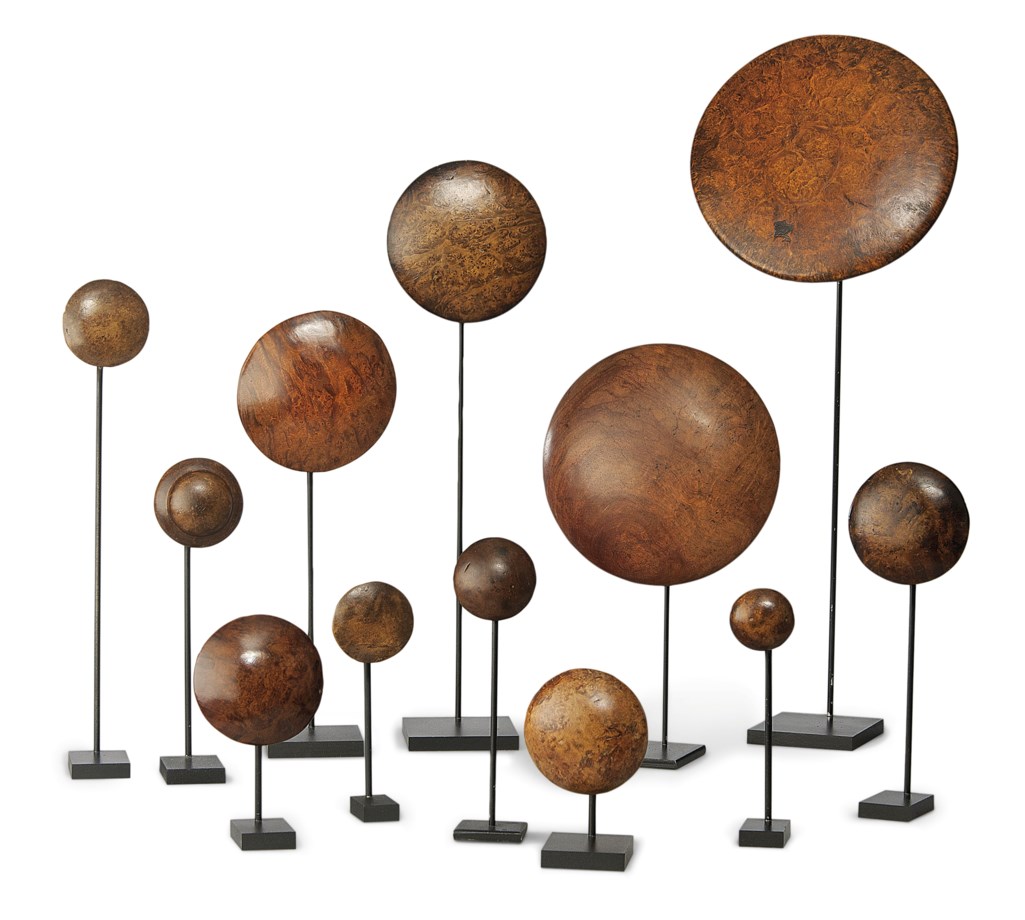 A COLLECTION OF TWELVE CHINESE BURR WOOD TOGGLES