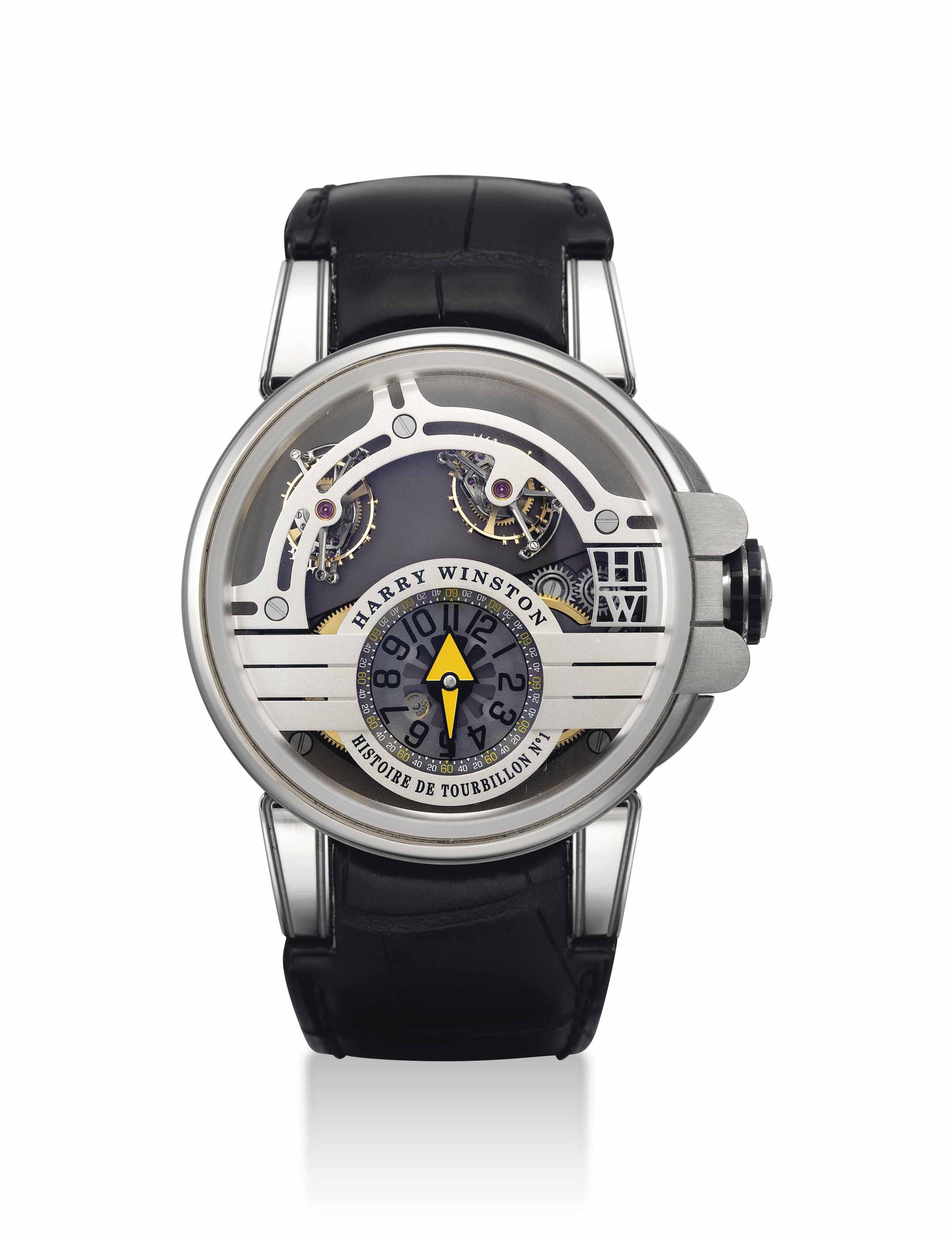 HARRY WINSTON. A LARGE, VERY RARE AND IMPORTANT 18K WHITE ...