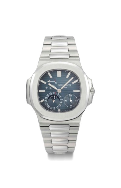 Patek Philippe. A fine stainless steel automatic wristwatch with date ...