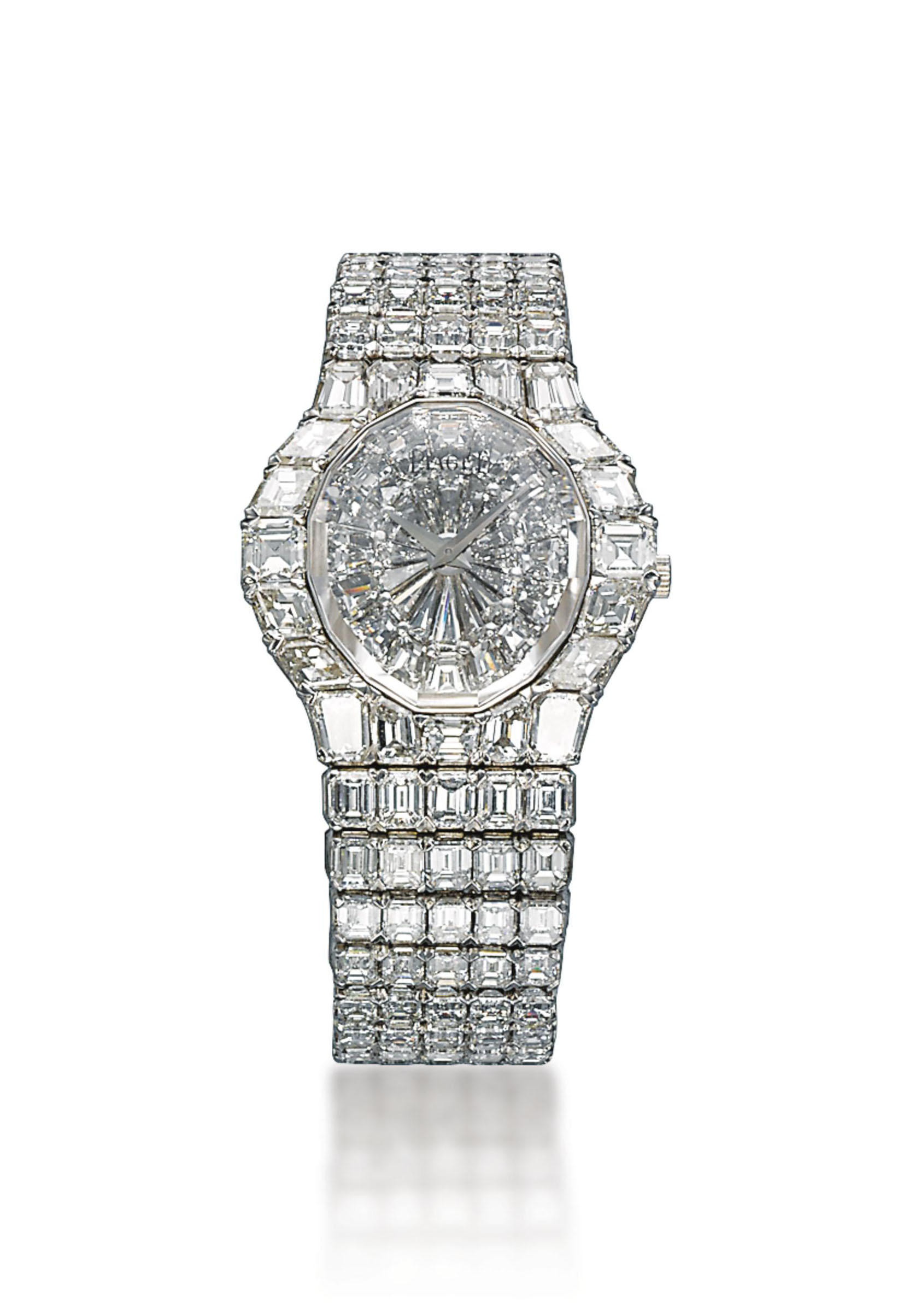A LADY'S DIAMOND 'AURA' BRACELET-WATCH, BY PIAGET