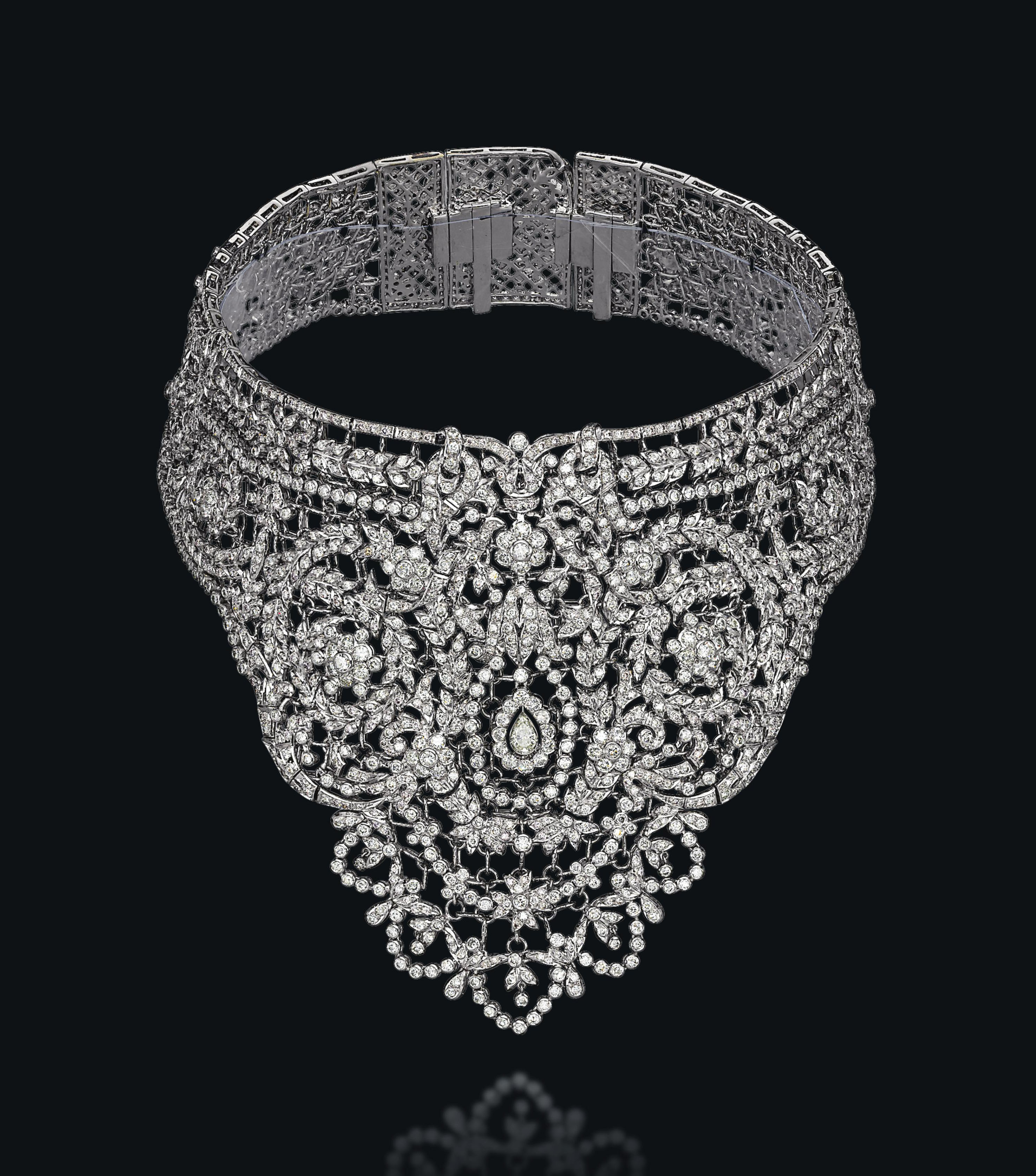 A DIAMOND BIB CHOKER NECKLACE Christie's