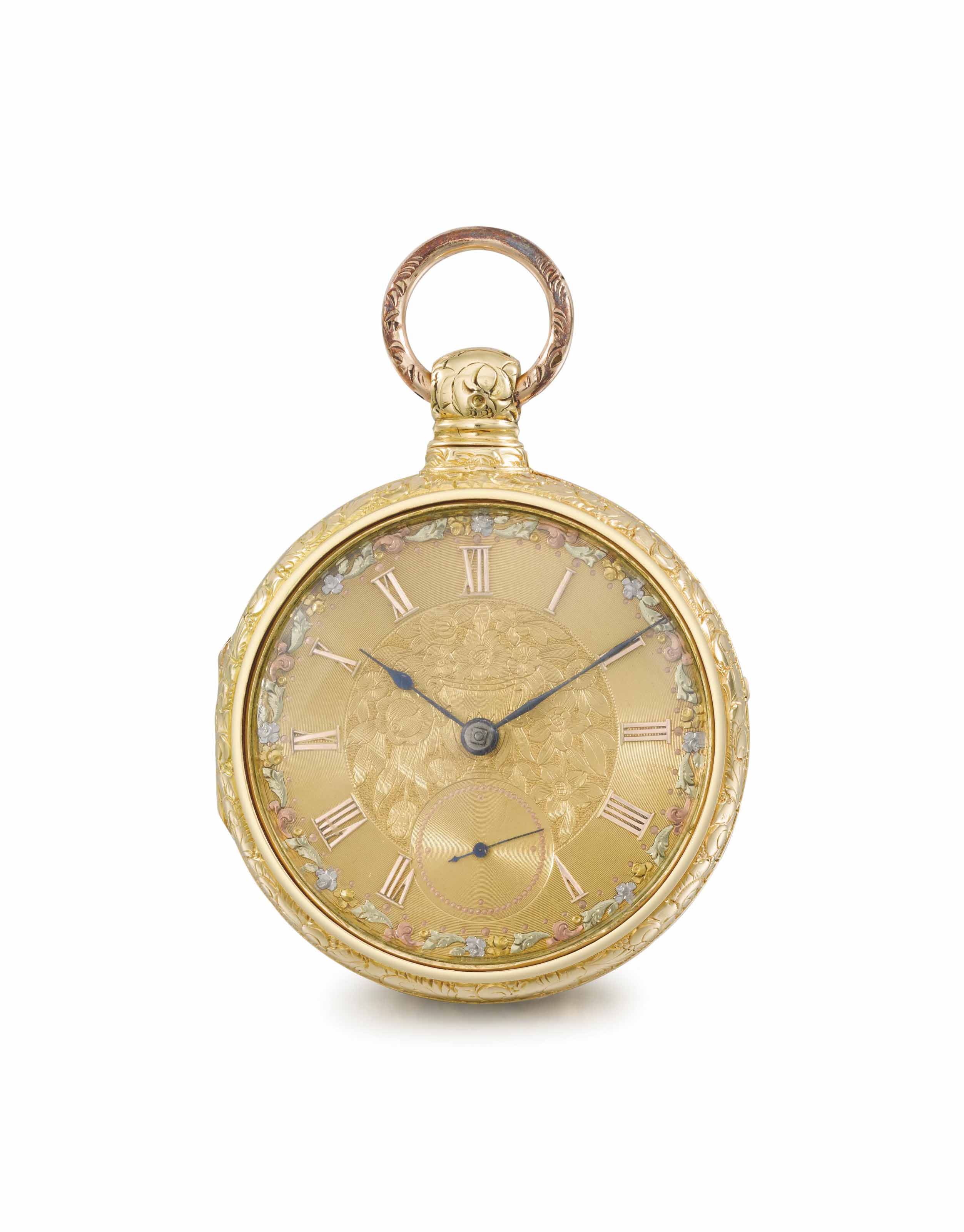 Joseph Johnson. A fine and unusual 18K gold openface pair case