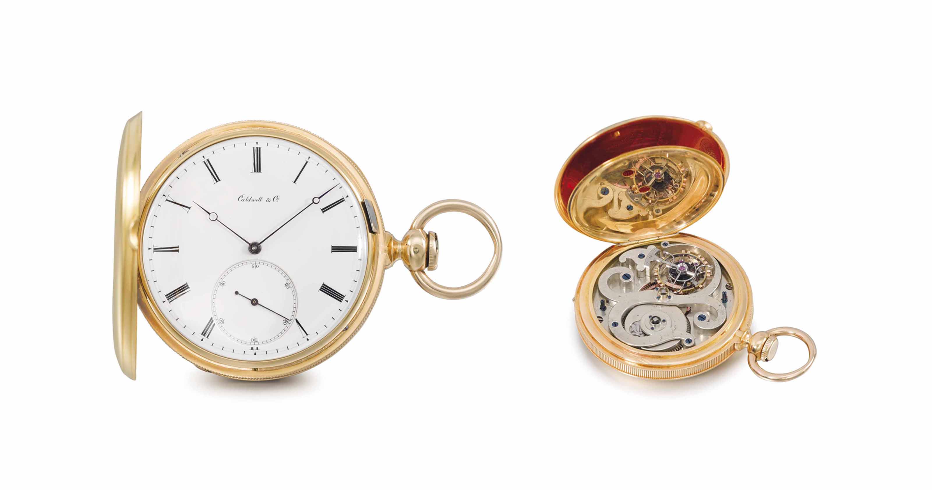 Joseph Johnson. A fine and unusual 18K gold openface pair case