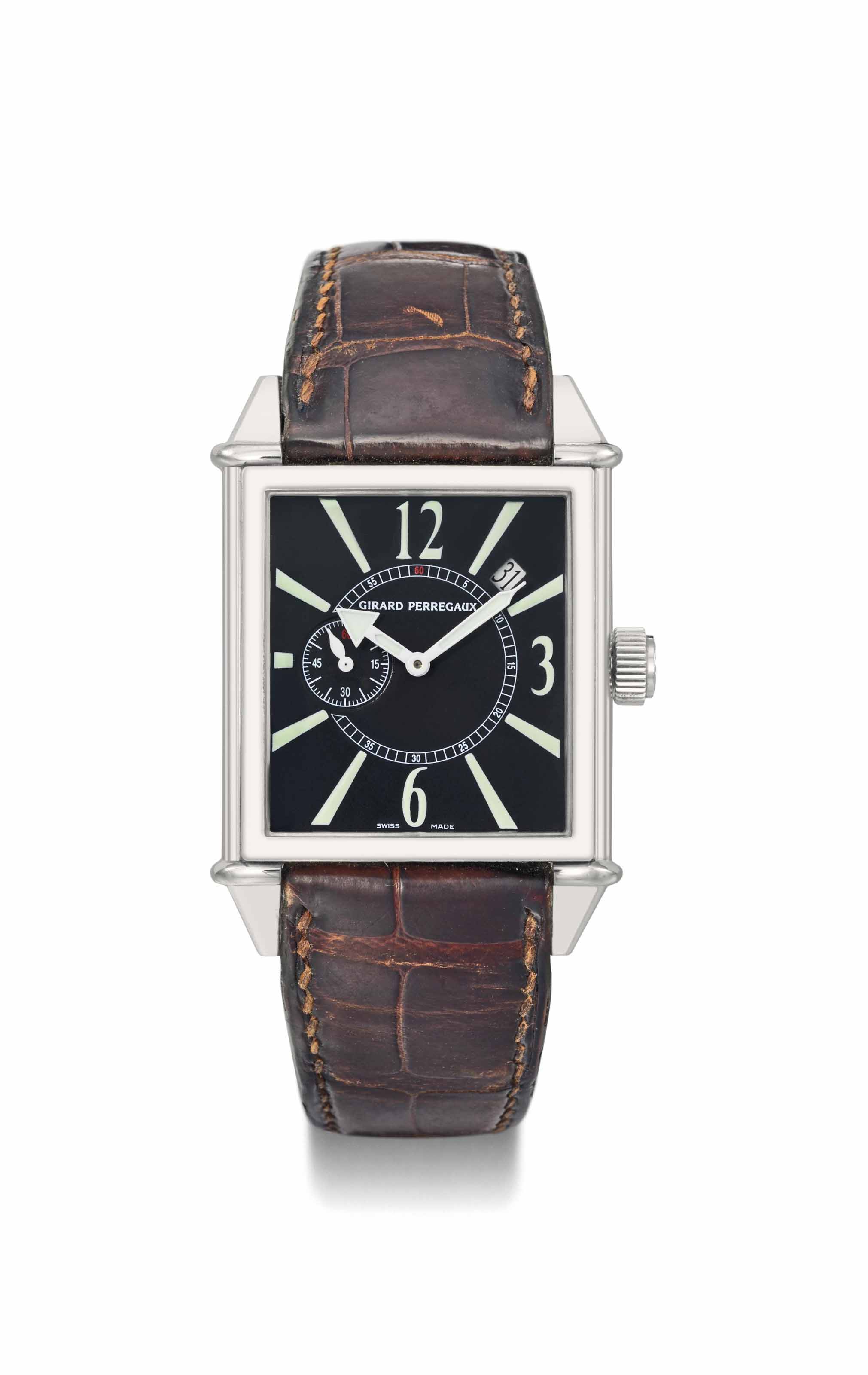 Girard-Perregaux. An unusual stainless steel square automatic ...