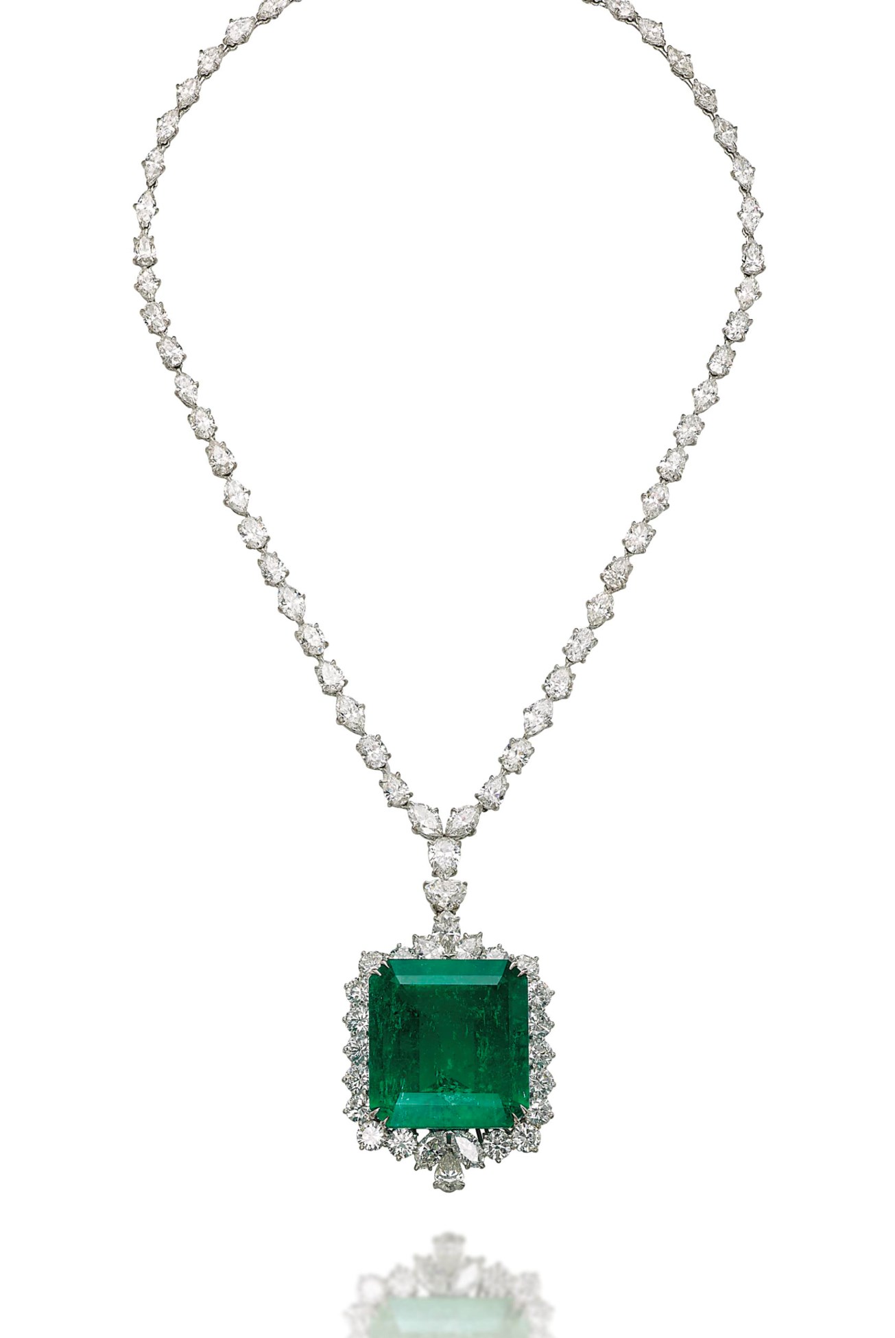 AN EMERALD AND DIAMOND PENDANT/NECKLACE, BY CHATILA Christie's