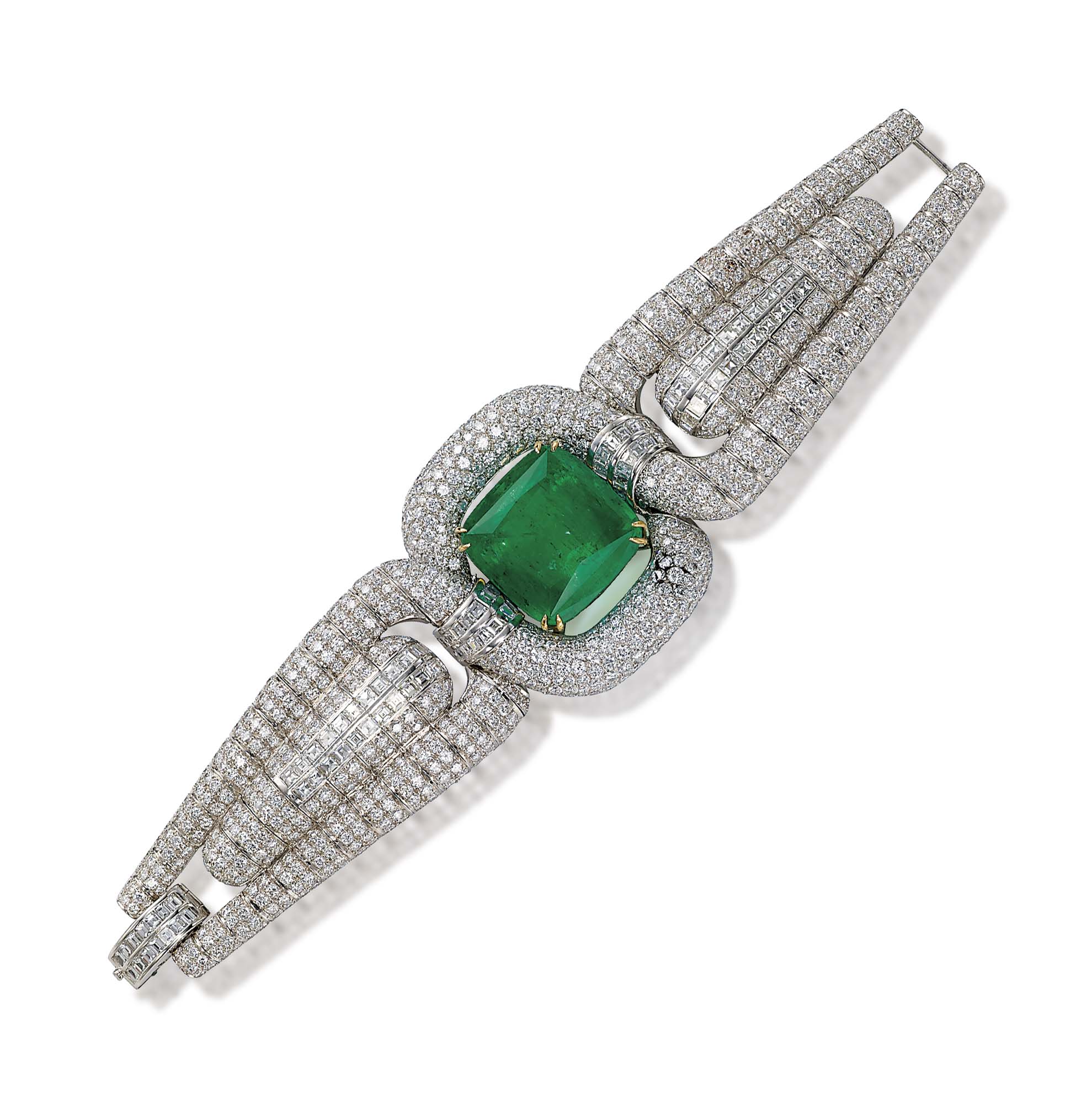 AN EMERALD AND DIAMOND BRACELET, BY JAHAN | Christie's