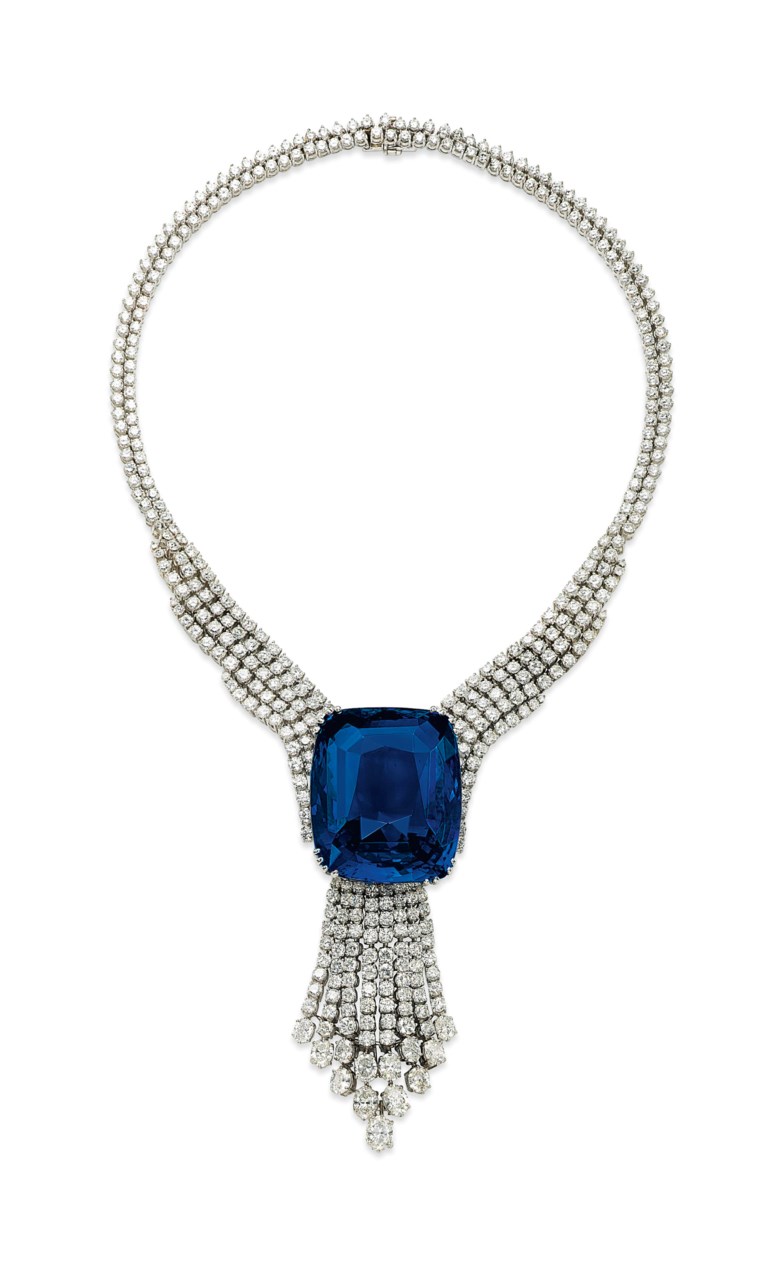 A spectacular sapphire and diamond necklace. Sold for CHF16,965,000 on 11 November 2014 at Christie’s in Geneva