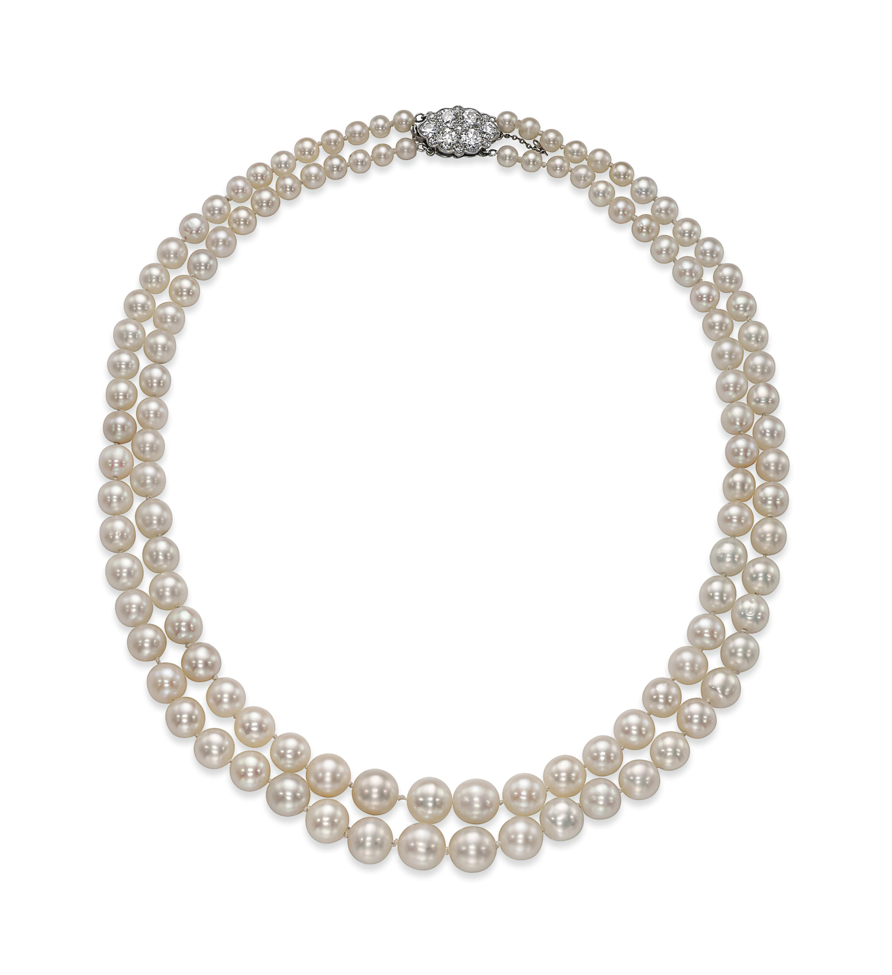 AN EXCEPTIONAL NATURAL PEARL AND DIAMOND NECKLACE, BY CARTIER Christie's