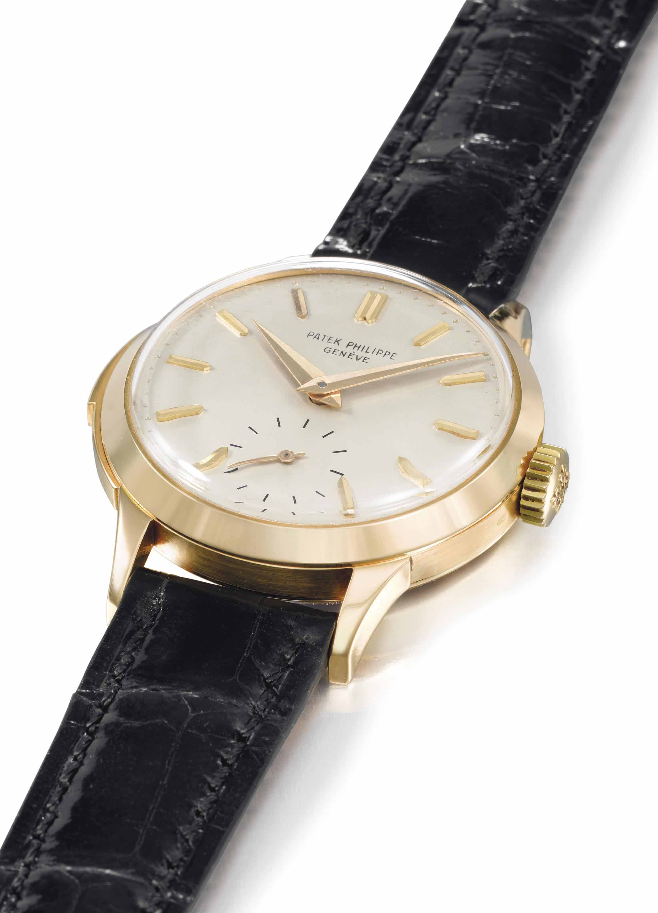 PATEK PHILIPPE. A VERY FINE AND RARE 18K GOLD MINUTE REPEATING