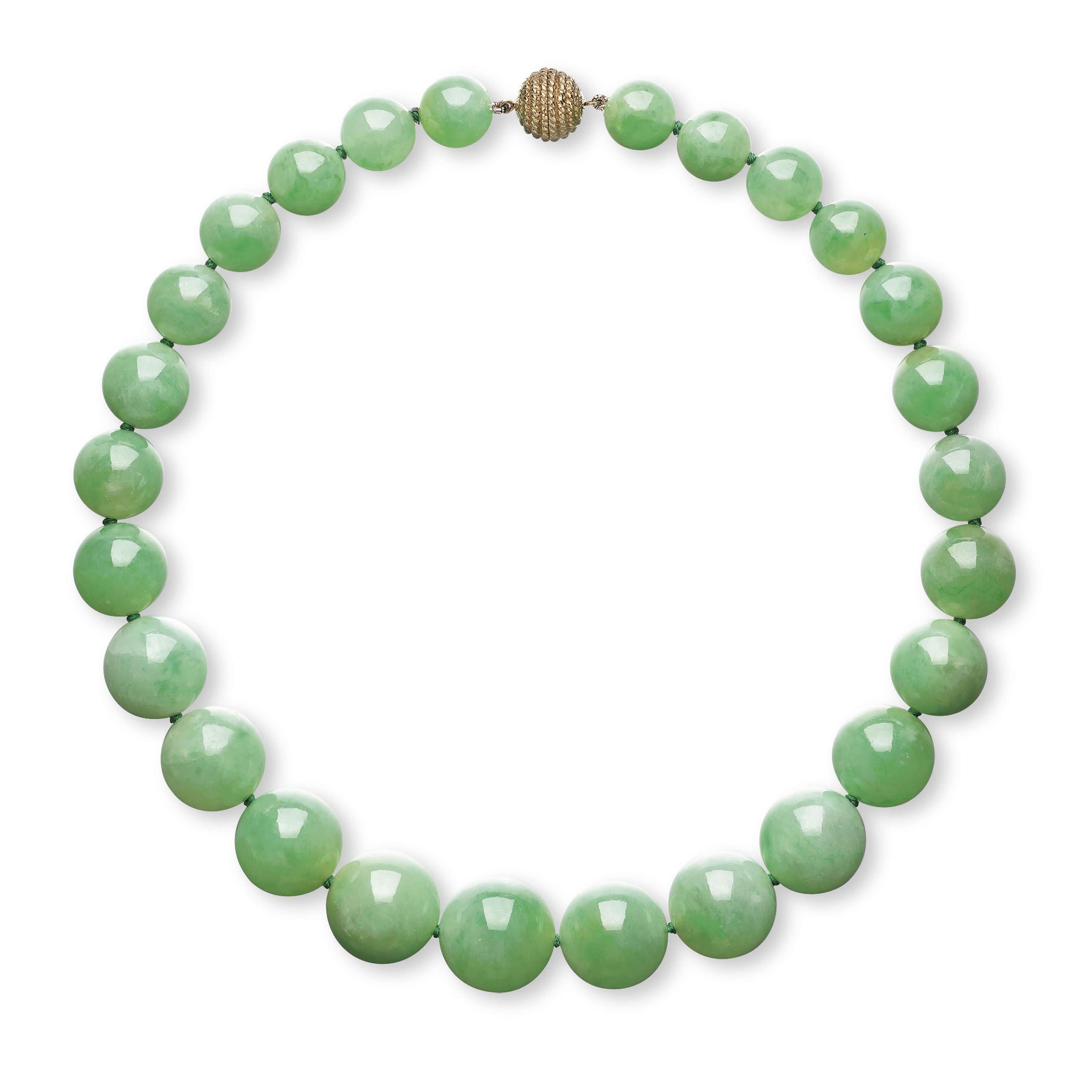 A JADEITE BEAD NECKLACE | Christie's