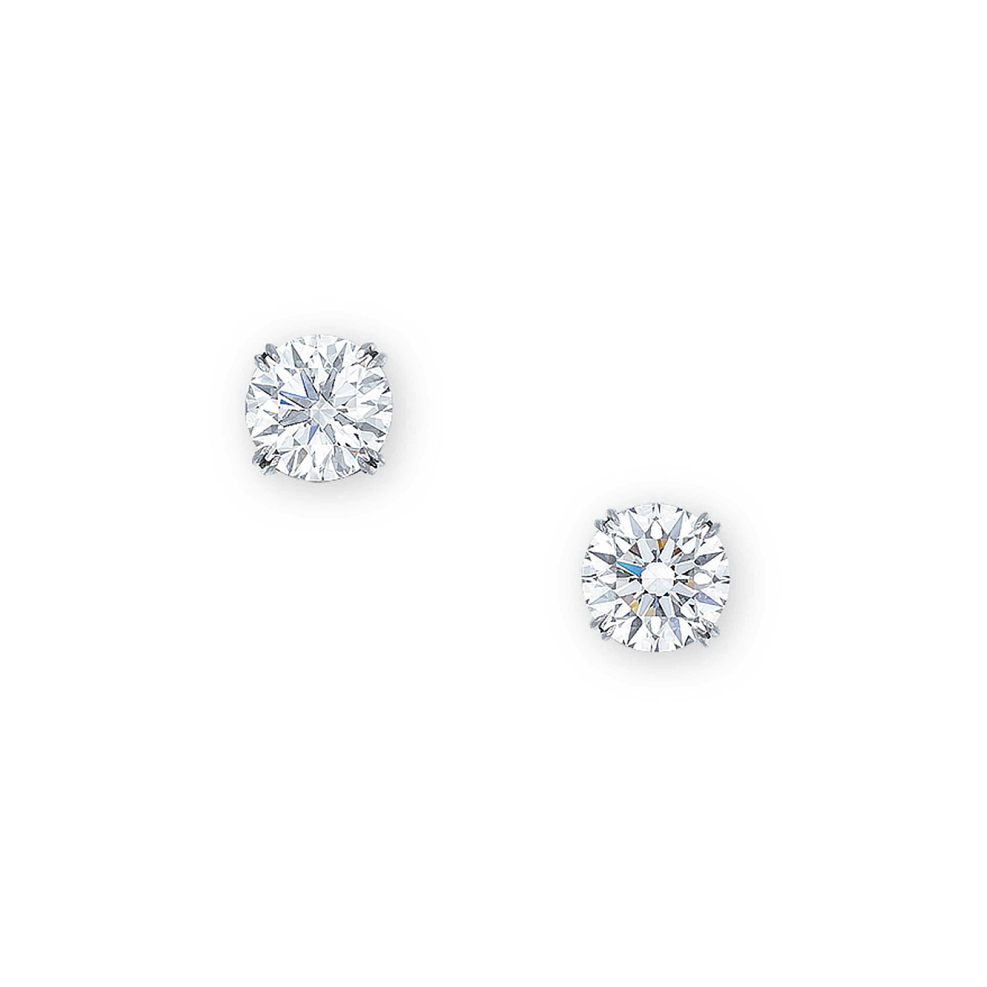 A PAIR OF DIAMOND EAR STUDS, BY HARRY WINSTON Christie's