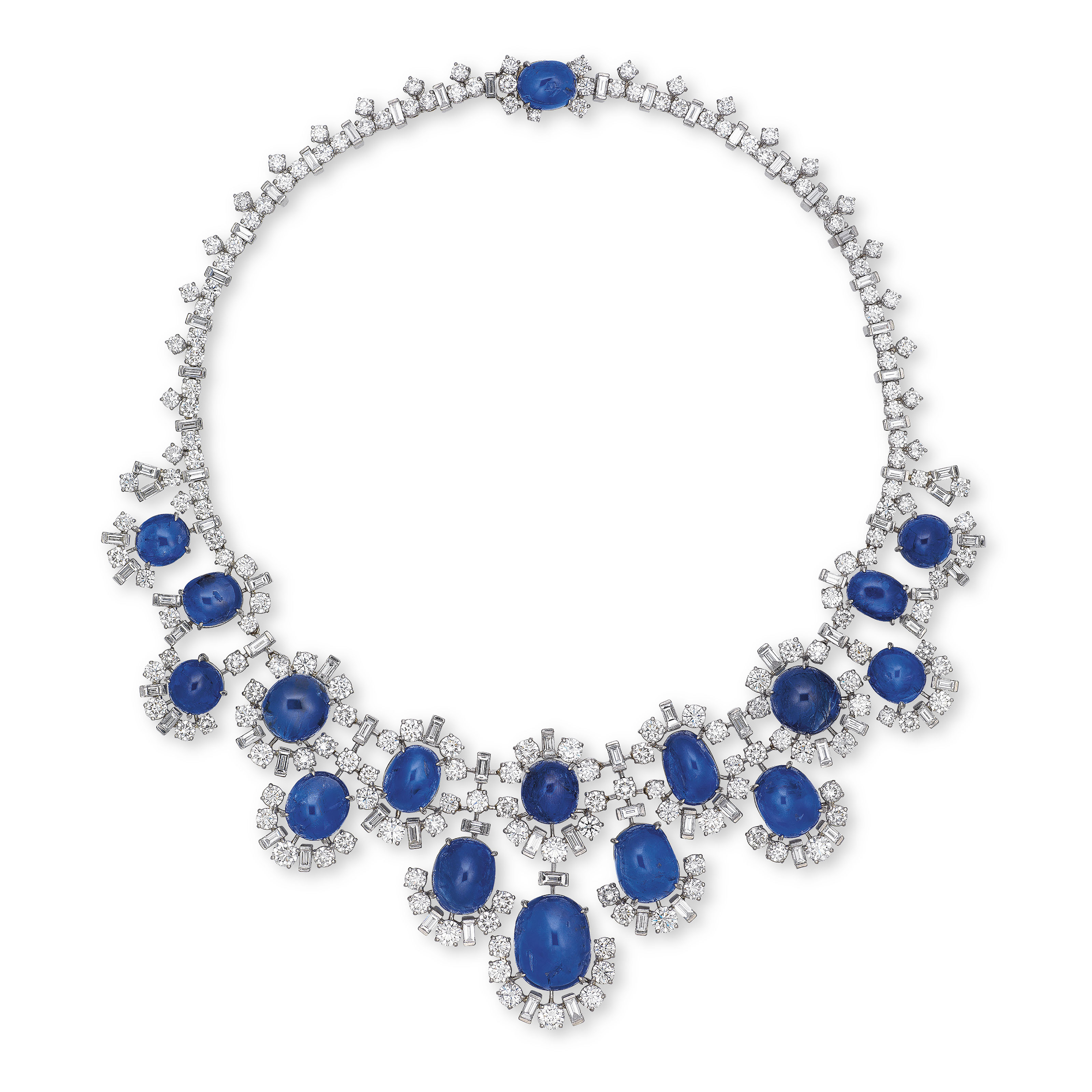 SAPPHIRE AND DIAMOND NECKLACE 