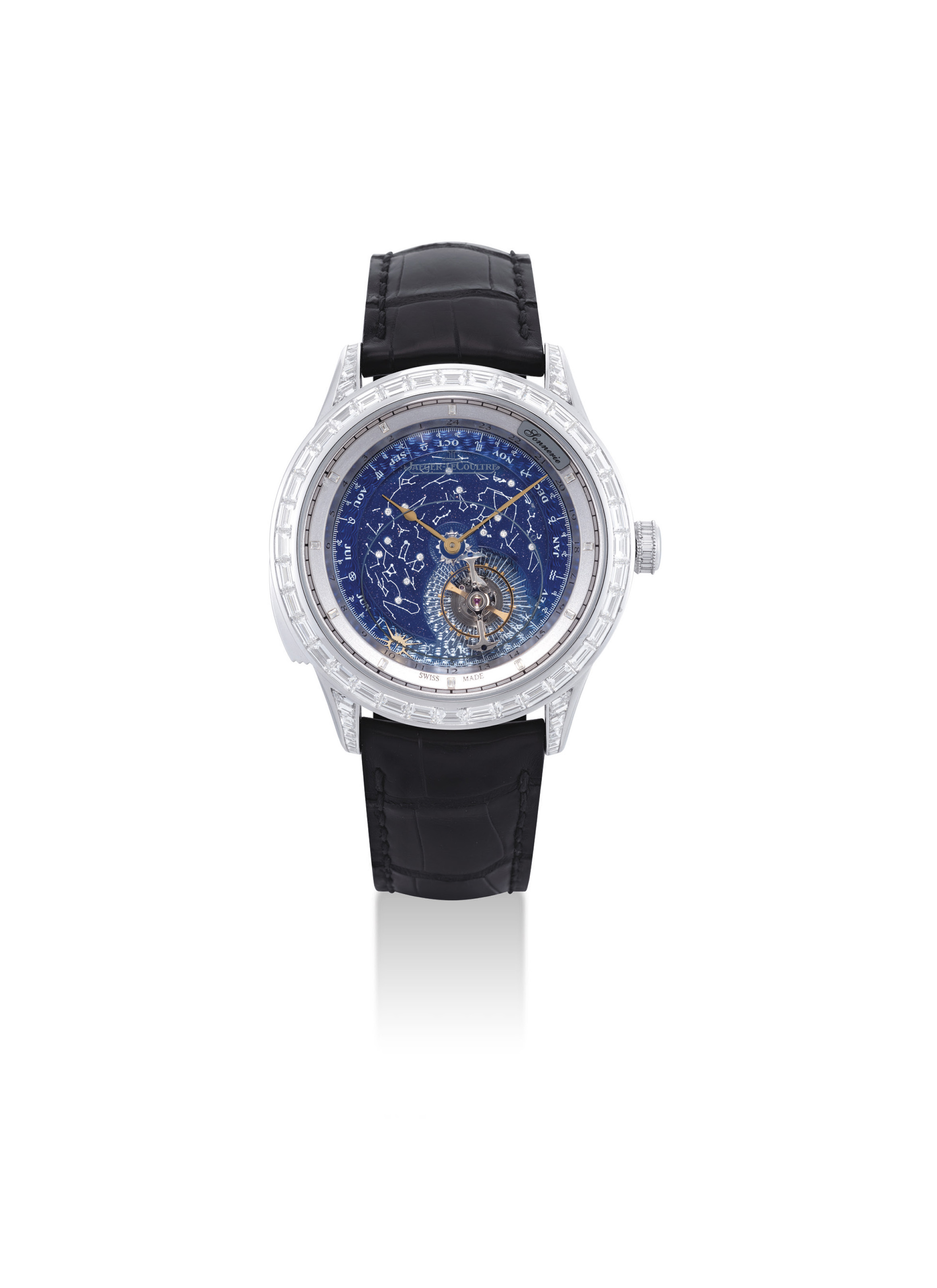 JAEGER-LECOULTRE. AN IMPORTANT AND VERY FINE 18K WHITE GOLD AND