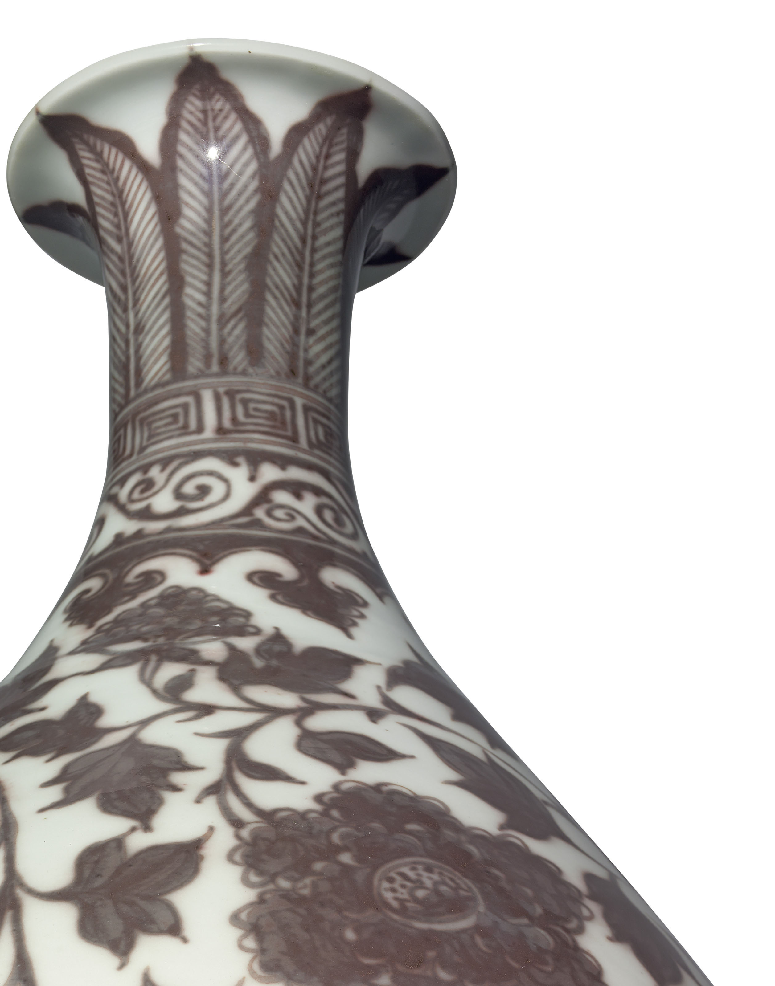 明洪武釉裏紅纏枝牡丹紋玉壺春瓶, HONGWU PERIOD (1368-1398) | Christie's