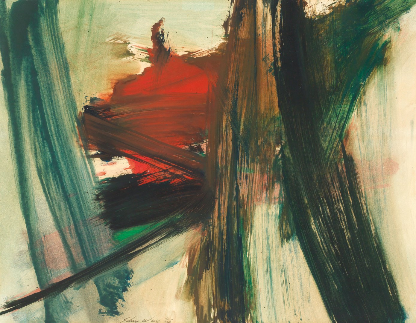 JOHN WAY (19212012) , Uncontrolled Vermillion Christie's