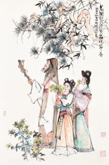 CHENG SHIFA (1921-2007) , Admiring Chrysanthemums | Christie's