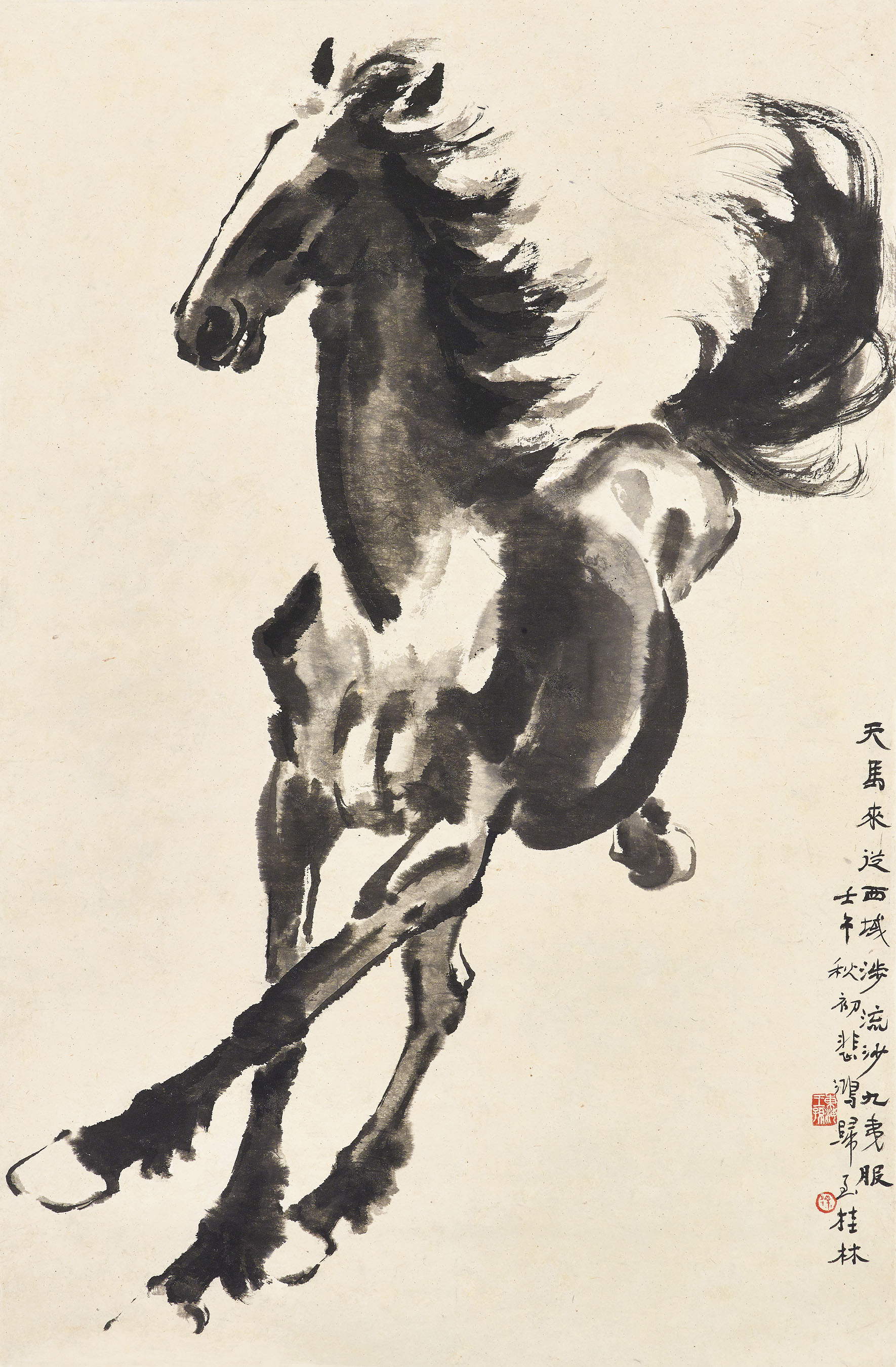 chinese horse painting xu beihong